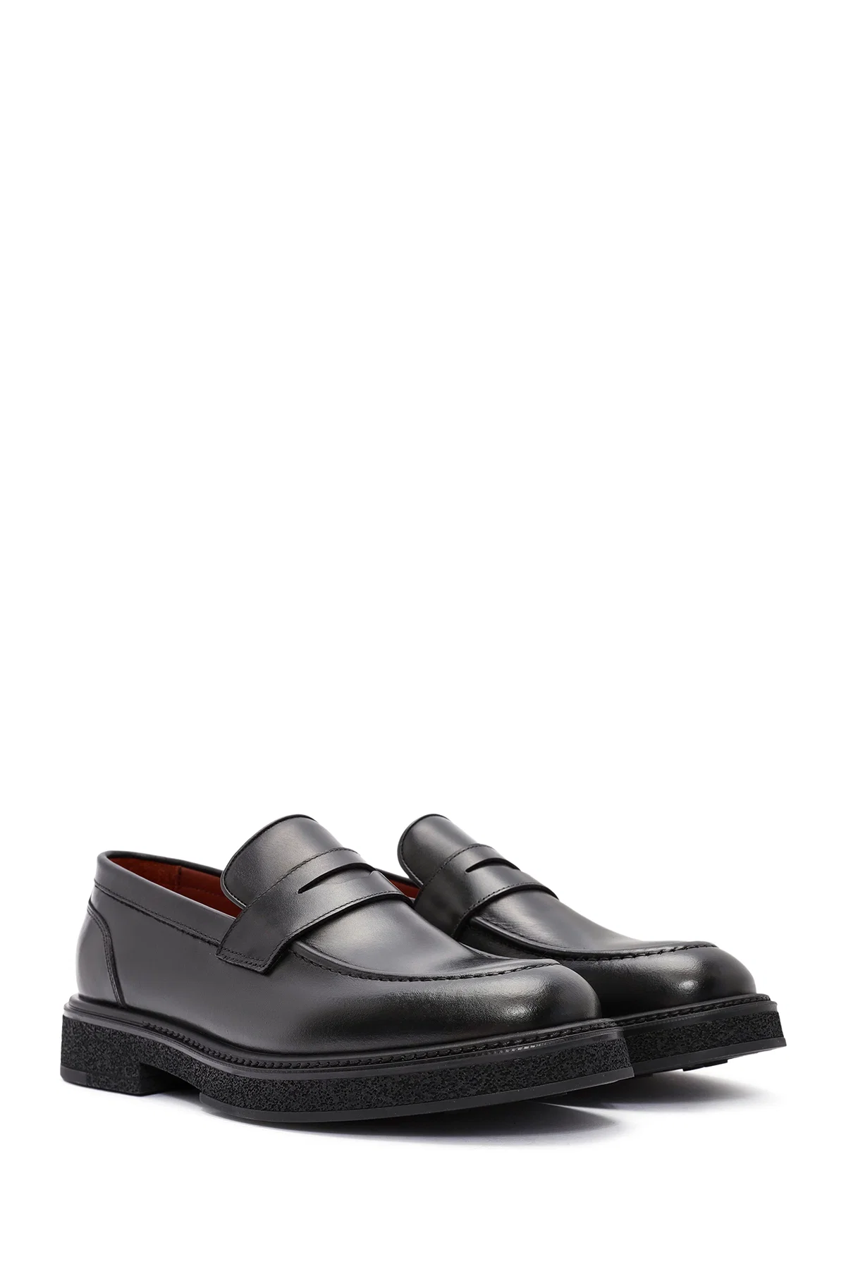 Erkek Siyah Deri Casual Loafer - Image 3