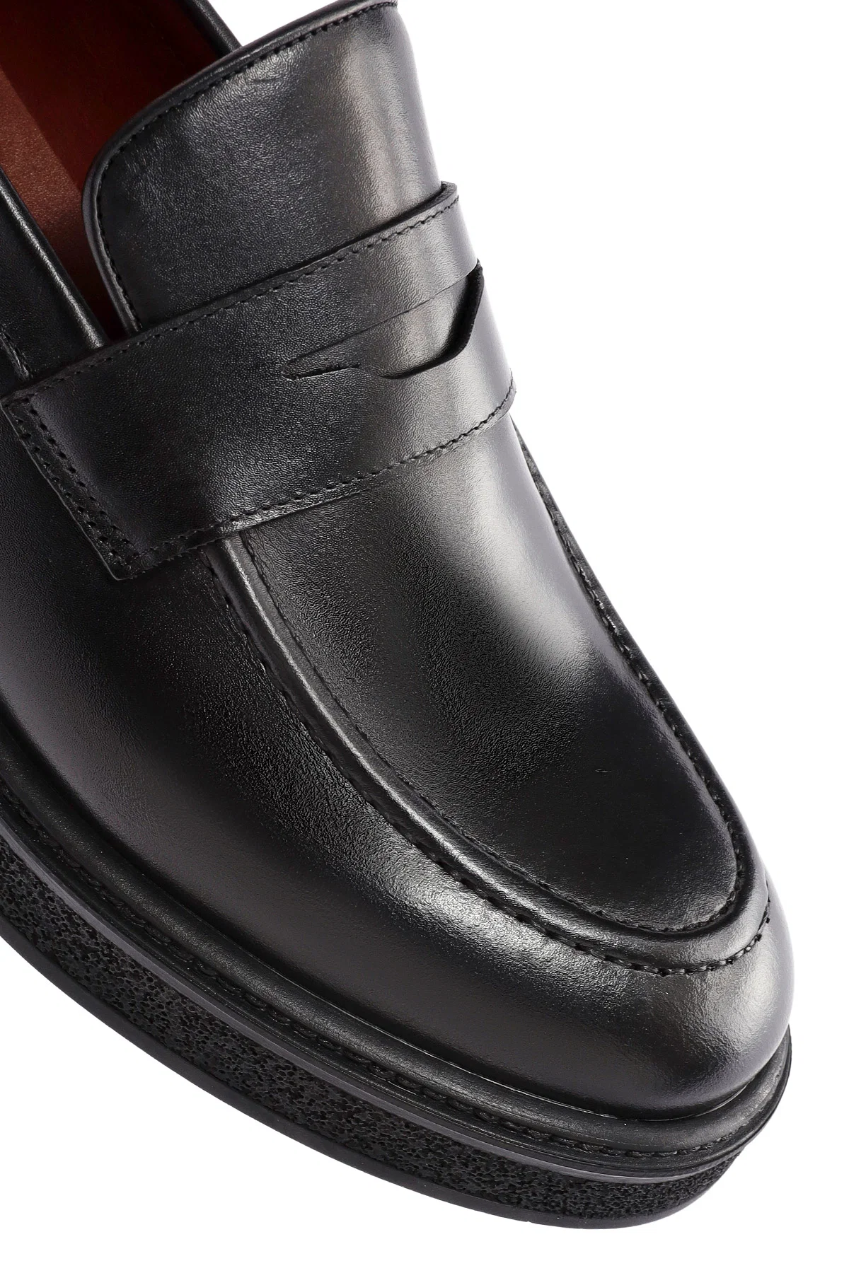 Erkek Siyah Deri Casual Loafer - Image 9