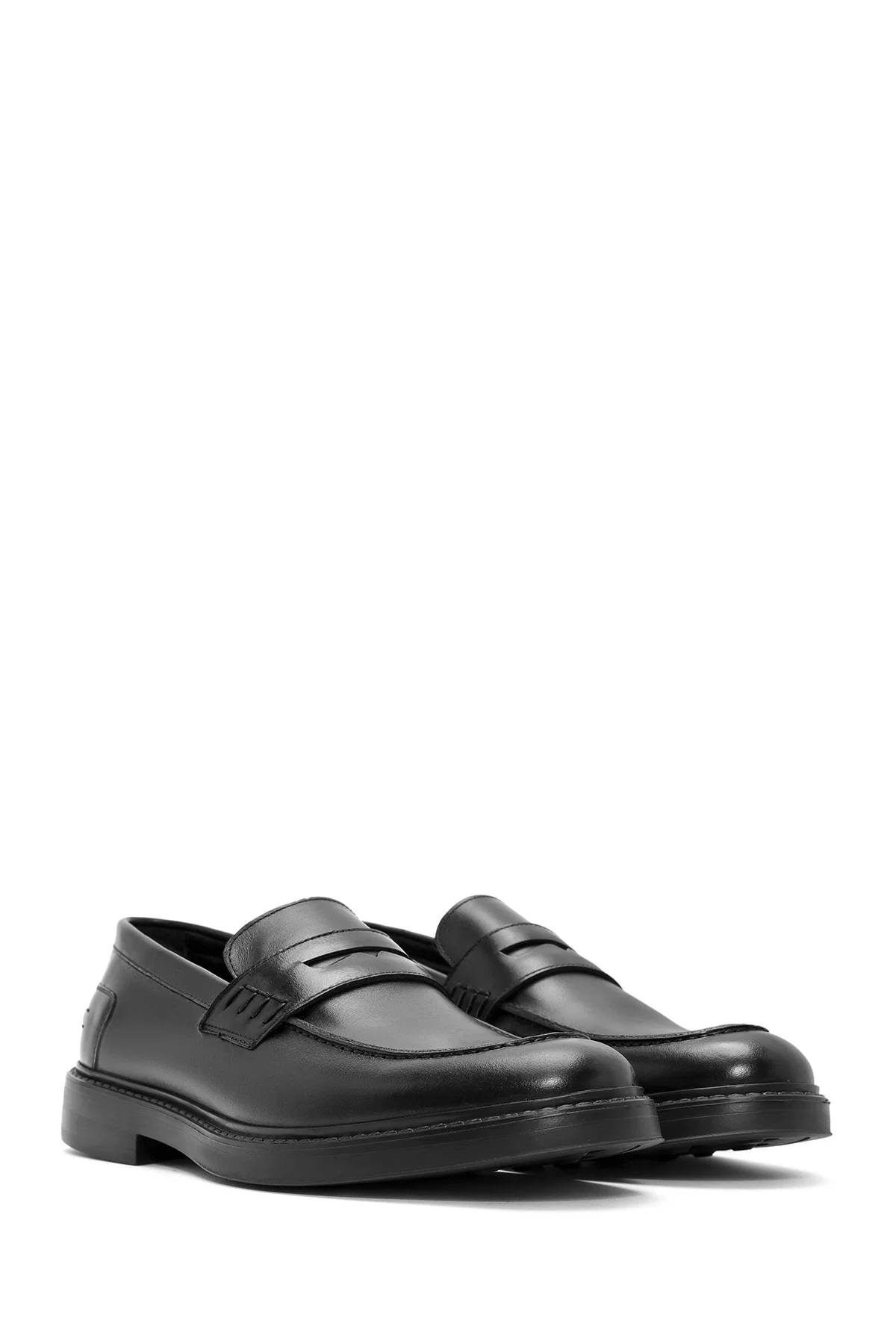 Erkek Siyah Deri Casual Loafer - Image 3