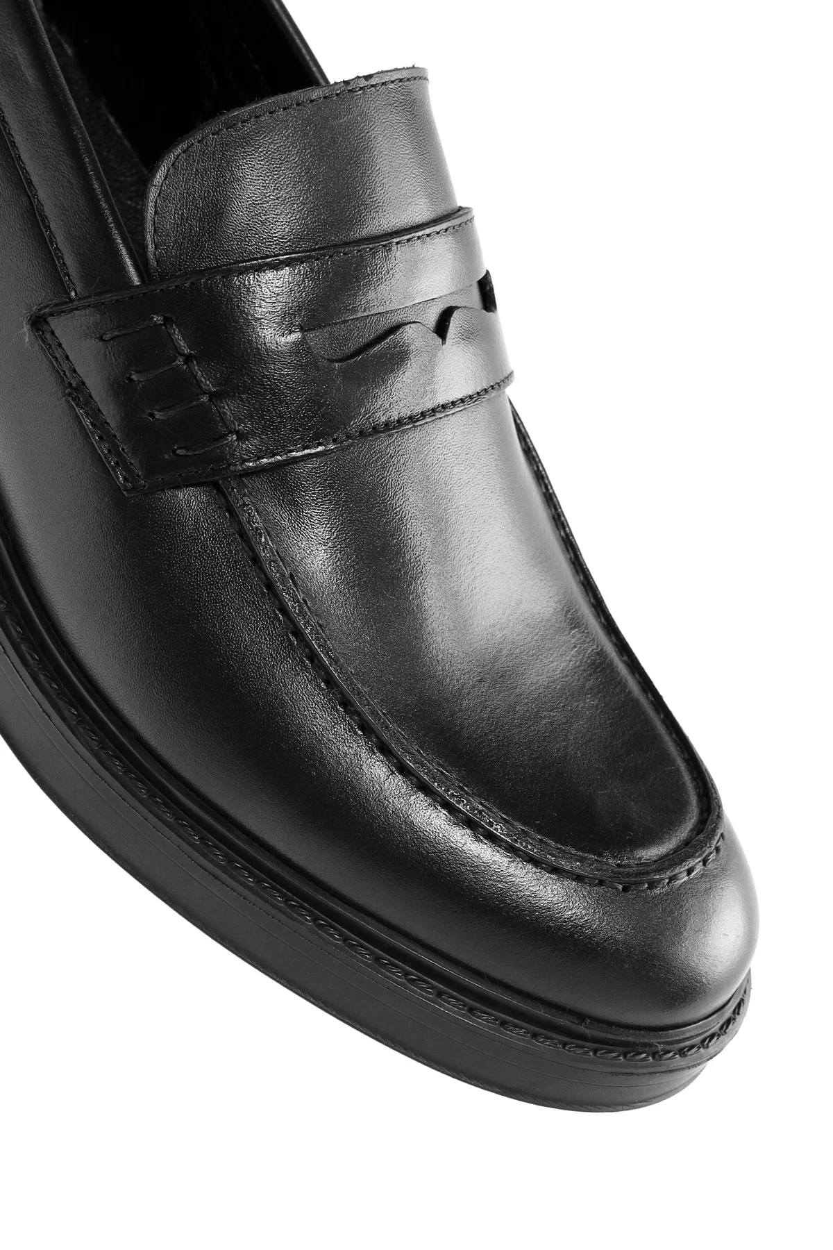Erkek Siyah Deri Casual Loafer - Image 8