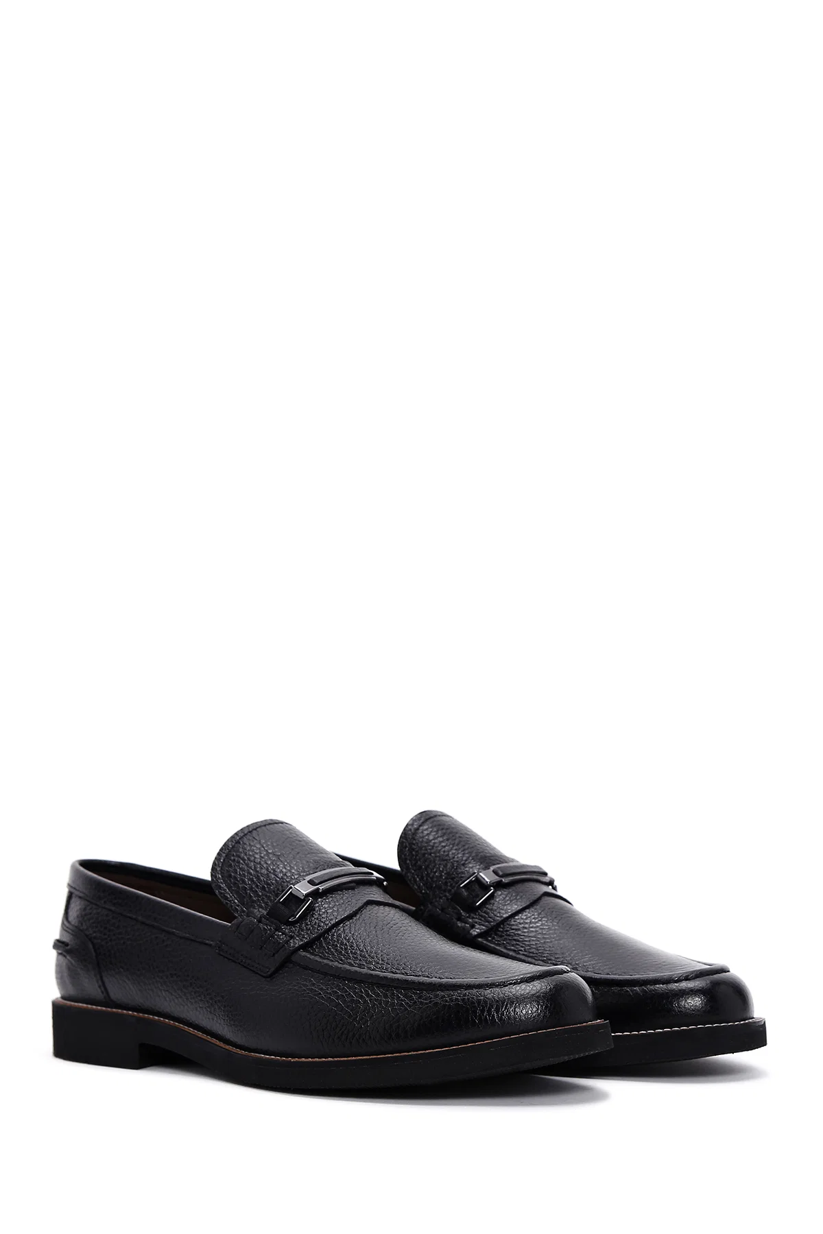 Erkek Siyah Deri Casual Loafer - Image 3