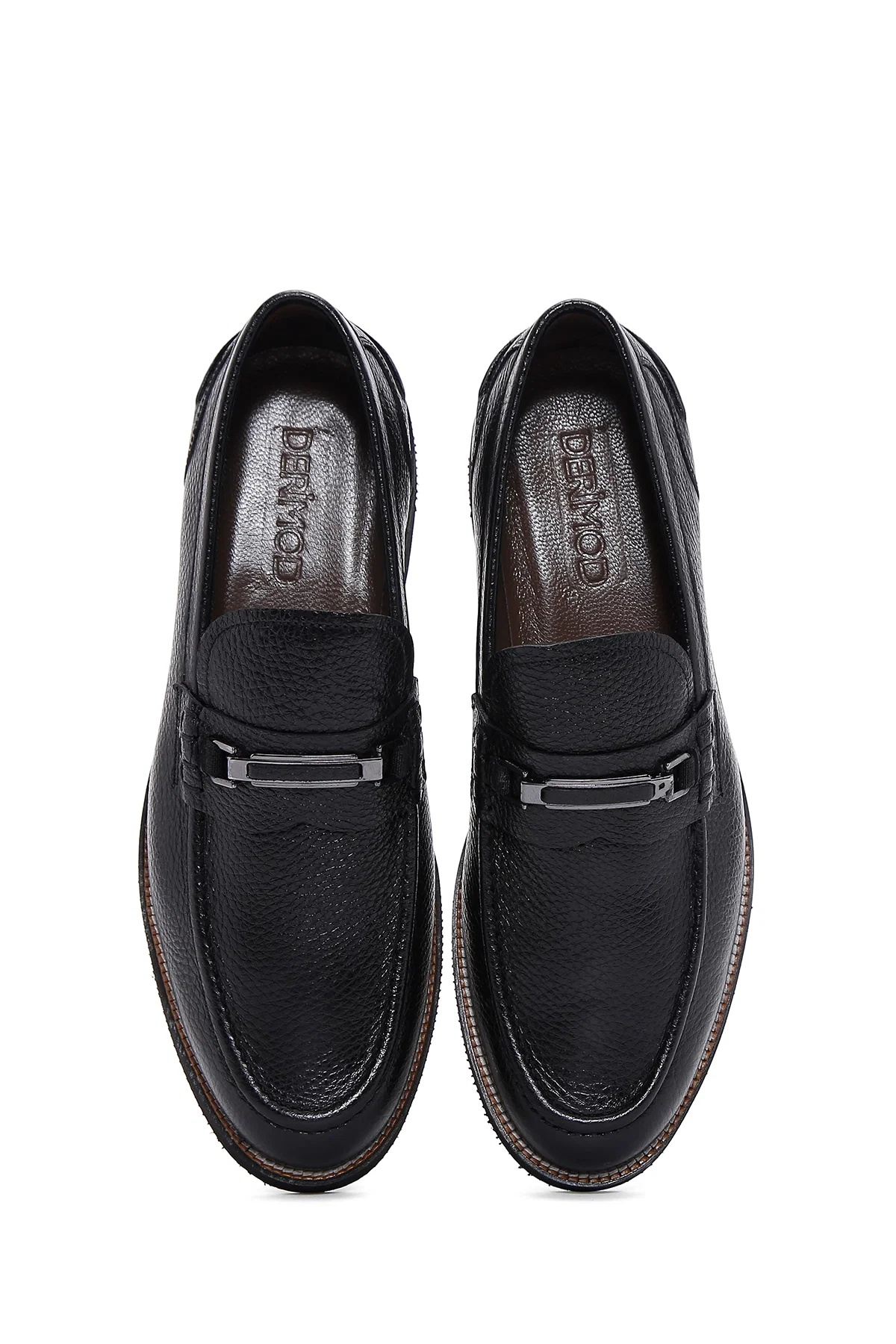 Erkek Siyah Deri Casual Loafer - Image 6