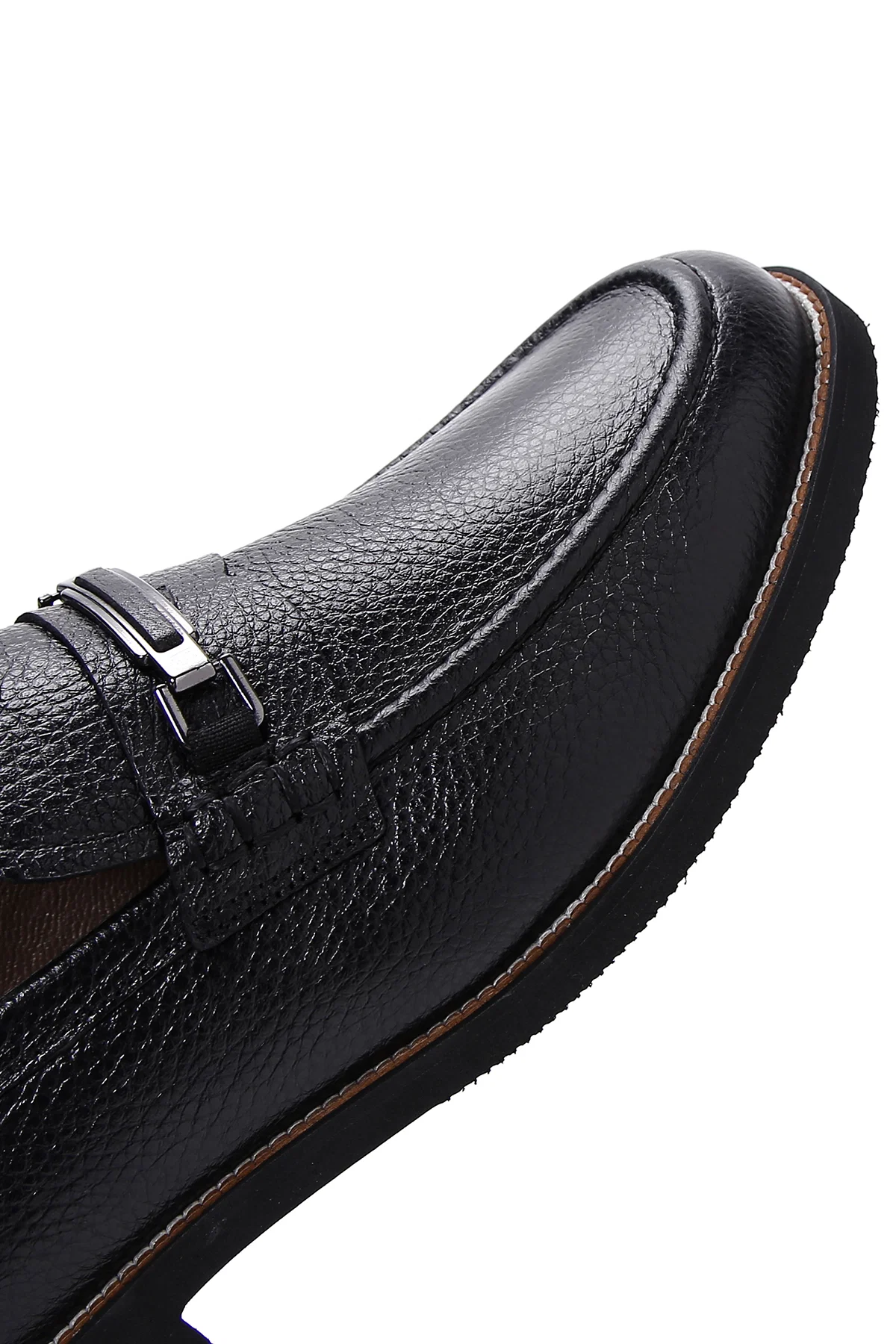Erkek Siyah Deri Casual Loafer - Image 7