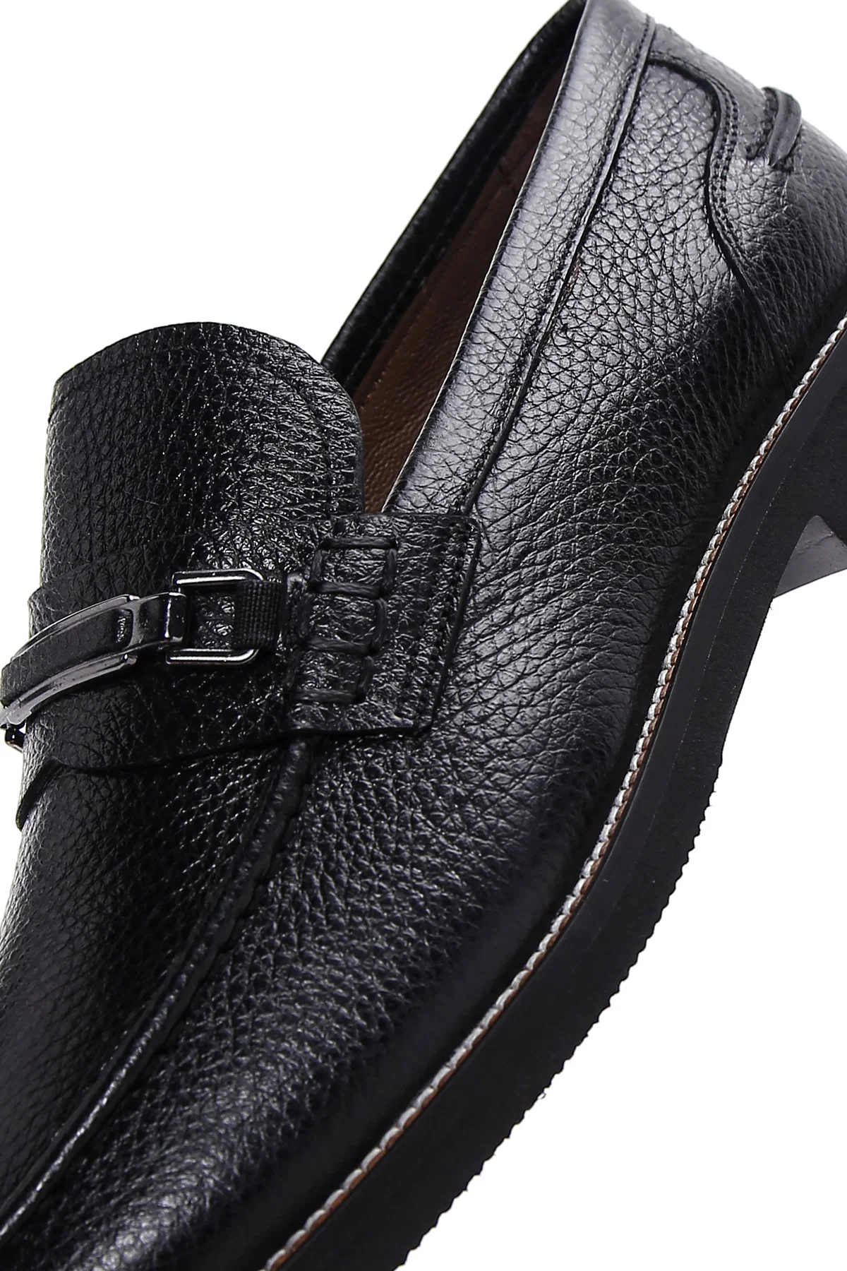 Erkek Siyah Deri Casual Loafer - Image 8