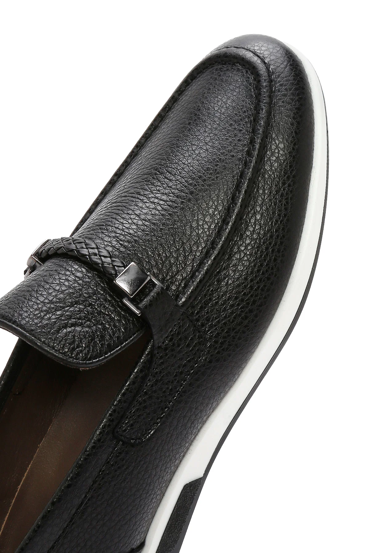 Erkek Siyah Deri Casual Loafer - Image 10