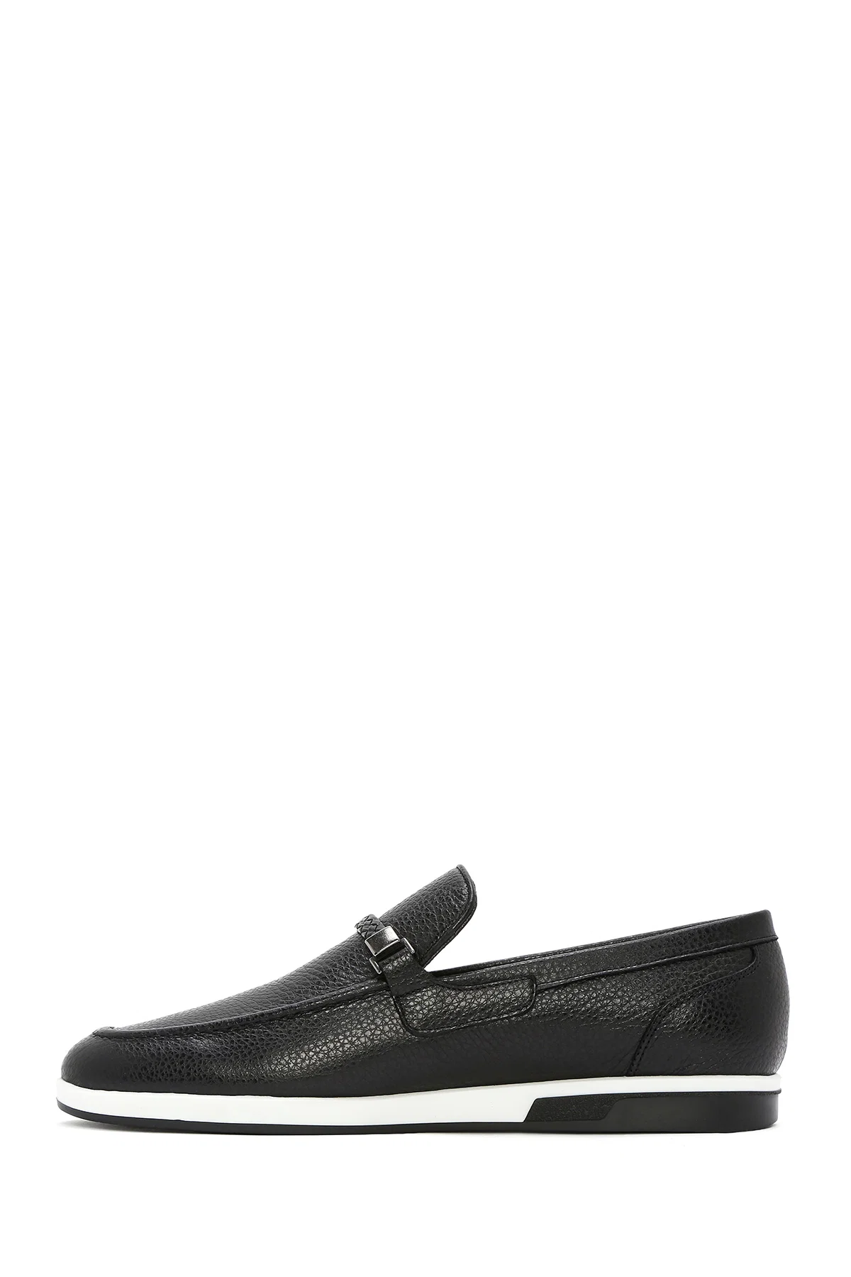 Erkek Siyah Deri Casual Loafer - Image 2