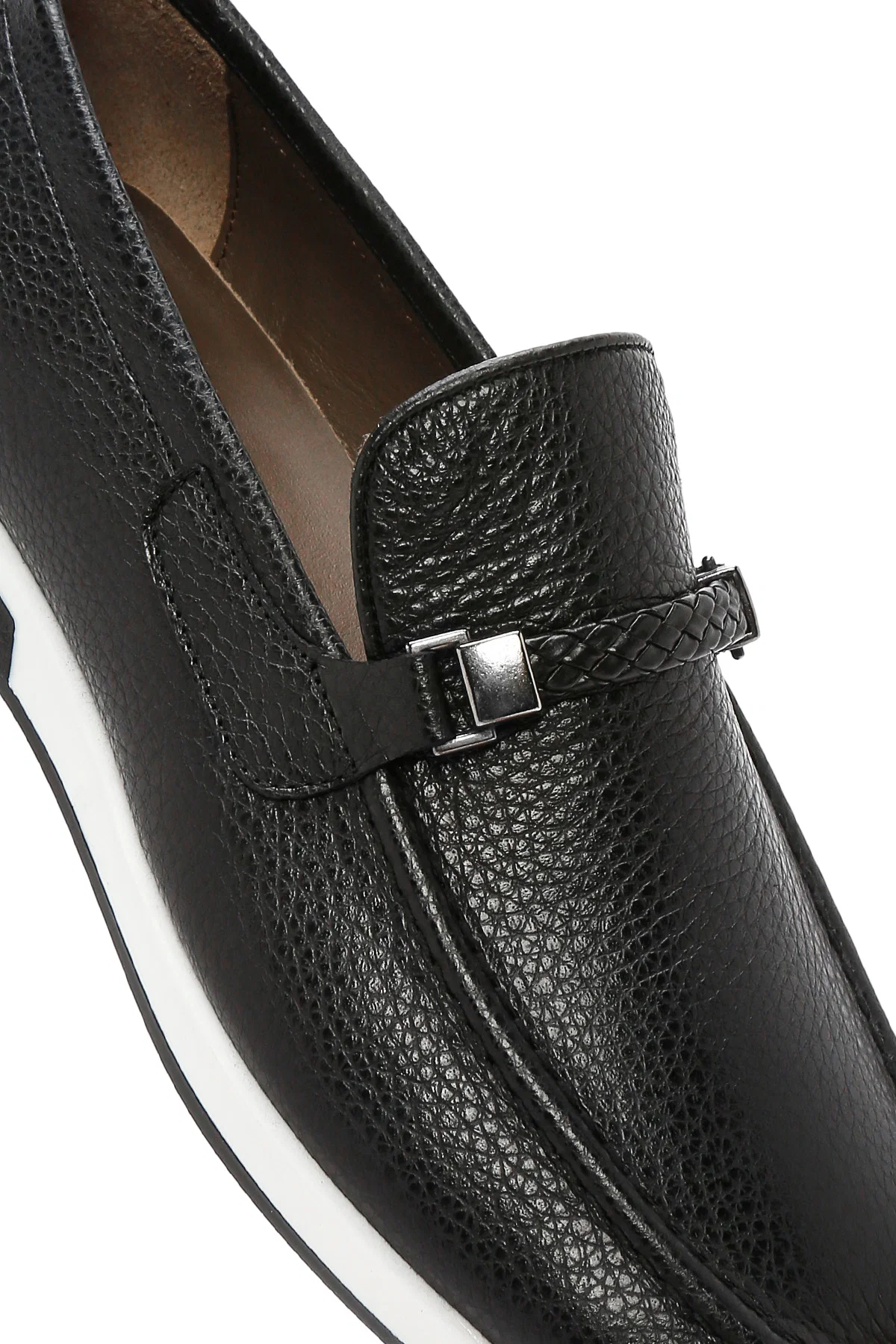 Erkek Siyah Deri Casual Loafer - Image 9