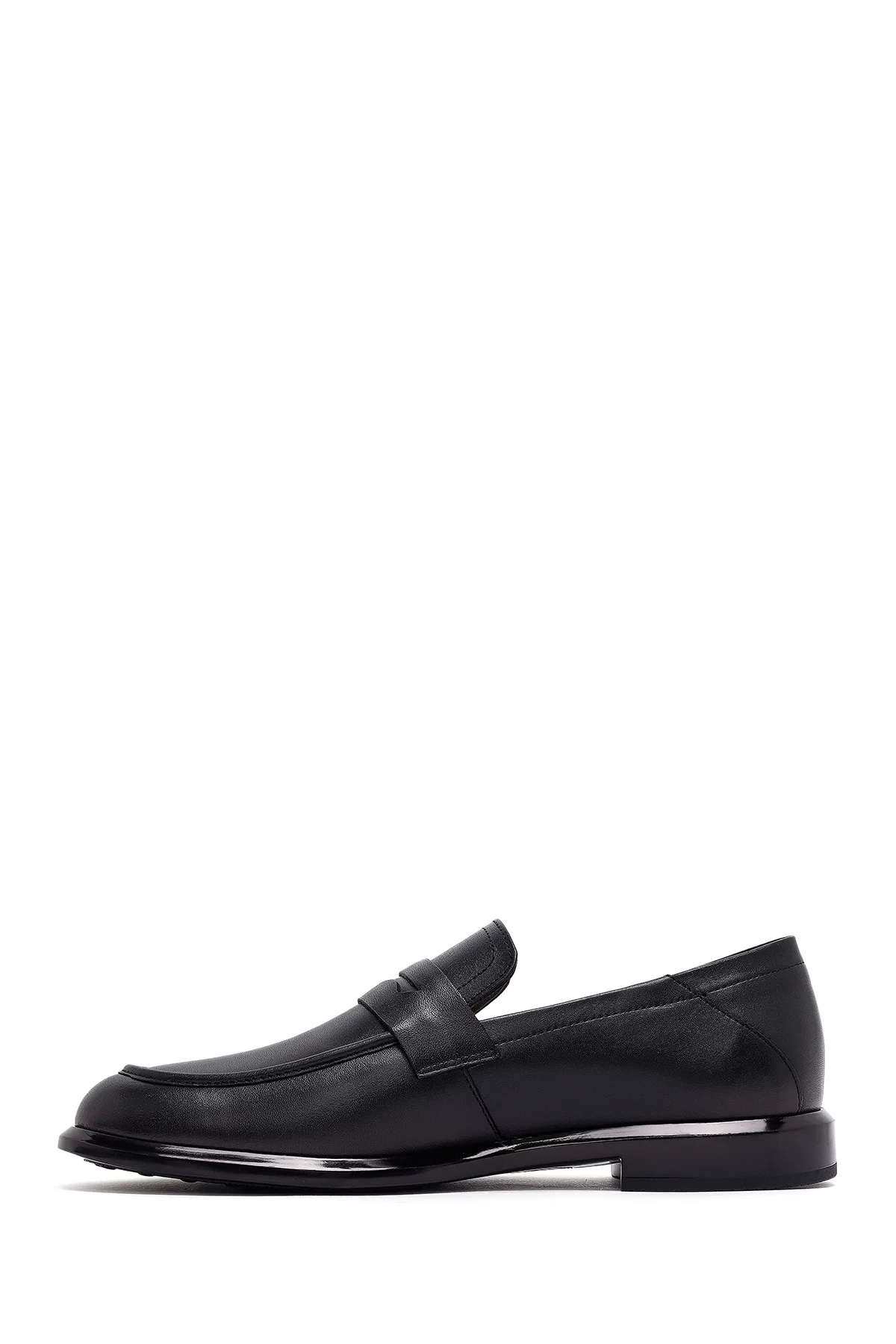 Erkek Siyah Deri Casual Loafer - Image 2