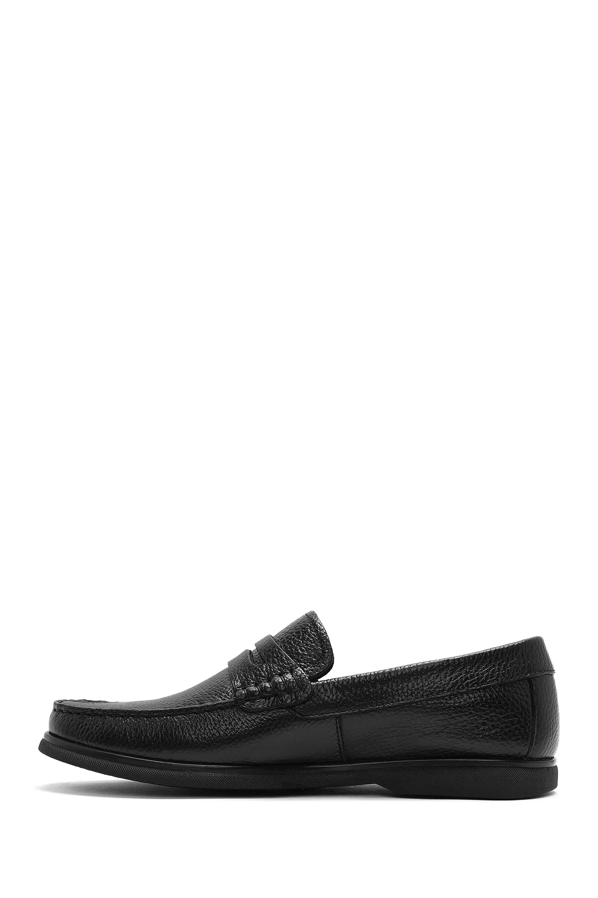 Erkek Siyah Deri Casual Loafer - Image 2