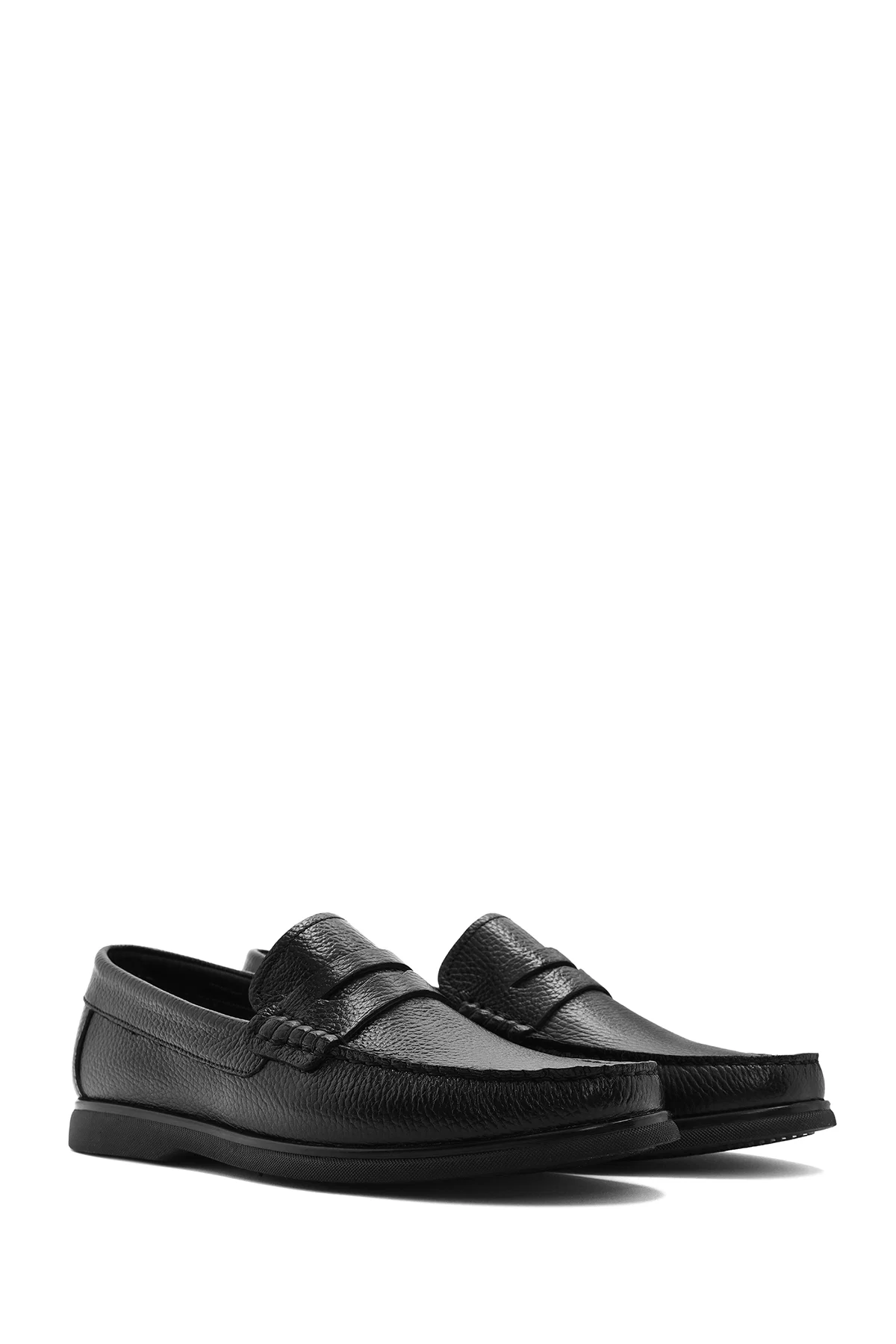 Erkek Siyah Deri Casual Loafer - Image 3