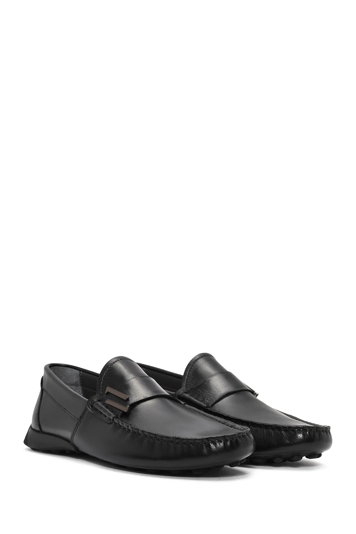 Erkek Siyah Deri Casual Loafer - Image 3