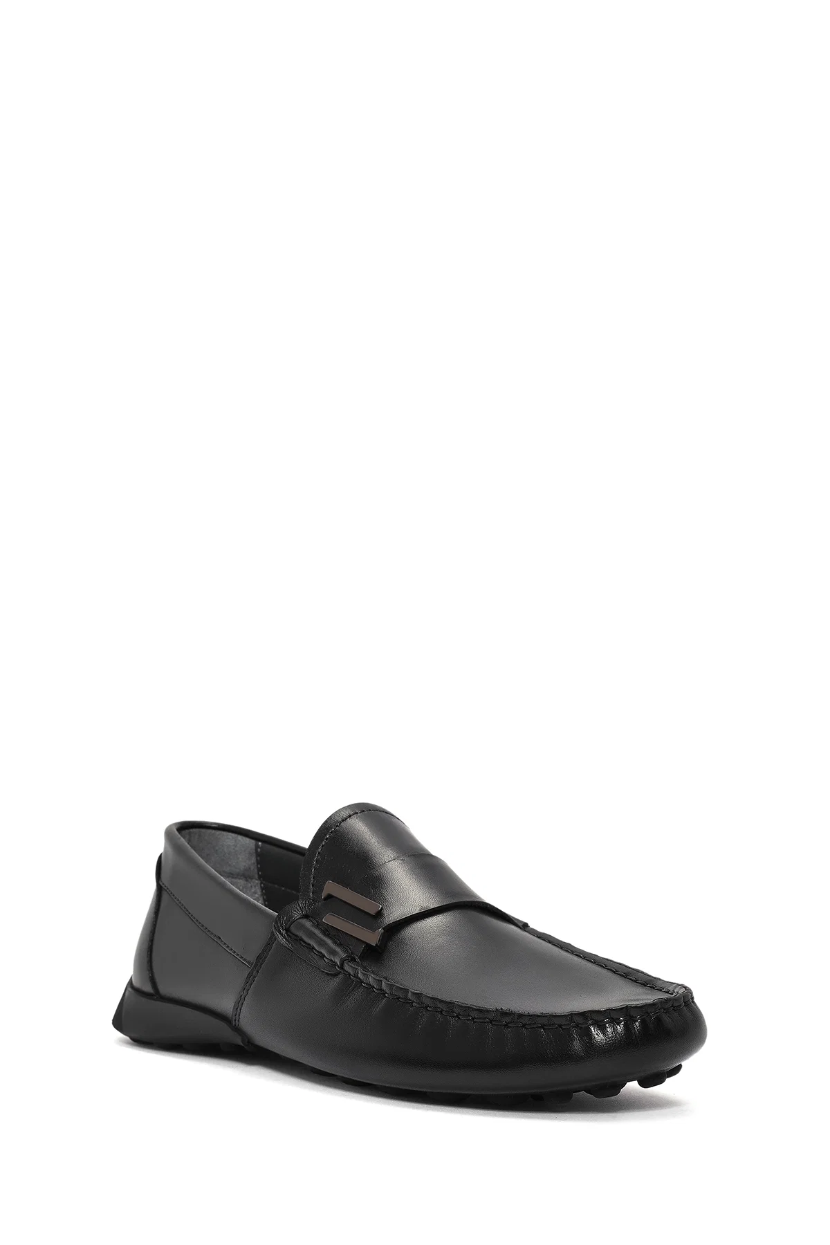 Erkek Siyah Deri Casual Loafer - Image 6