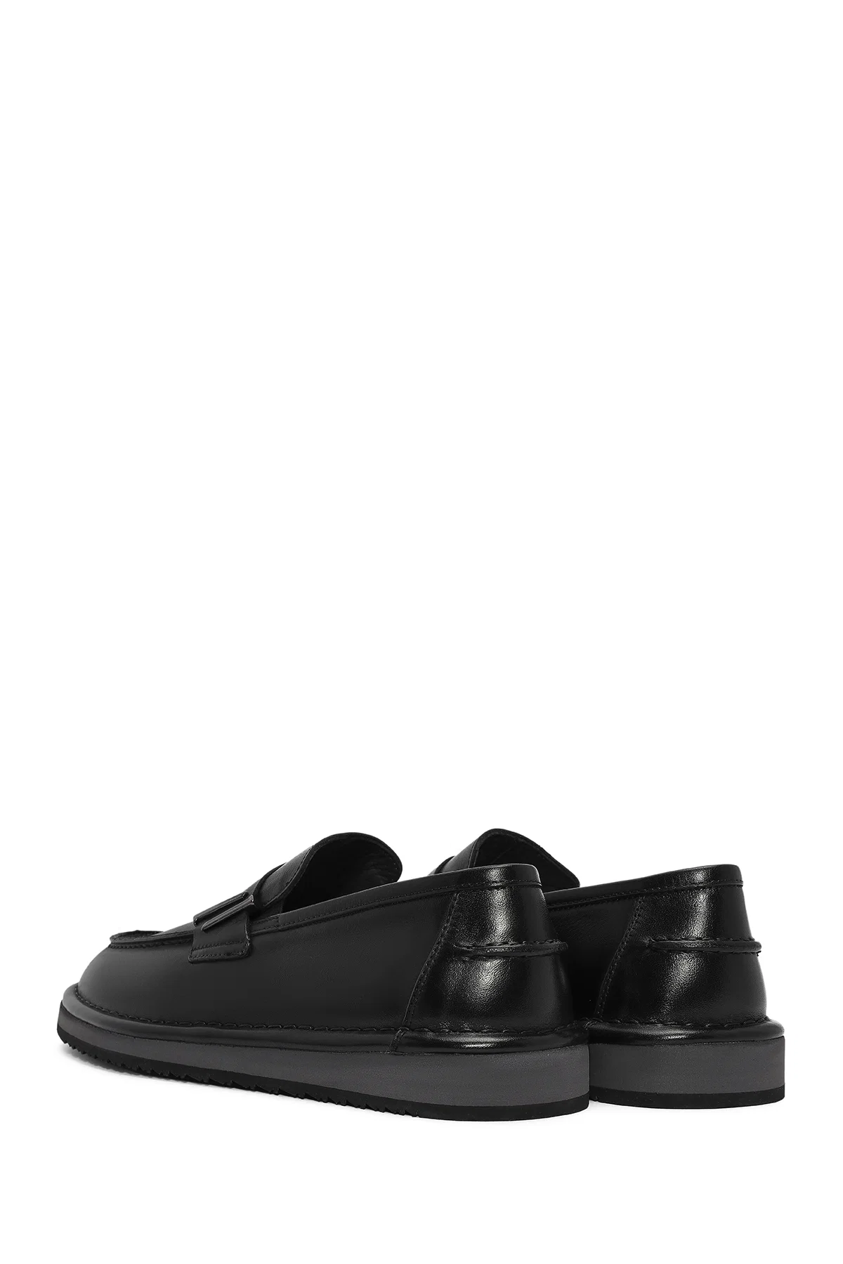 Erkek Siyah Deri Casual Loafer - Image 5