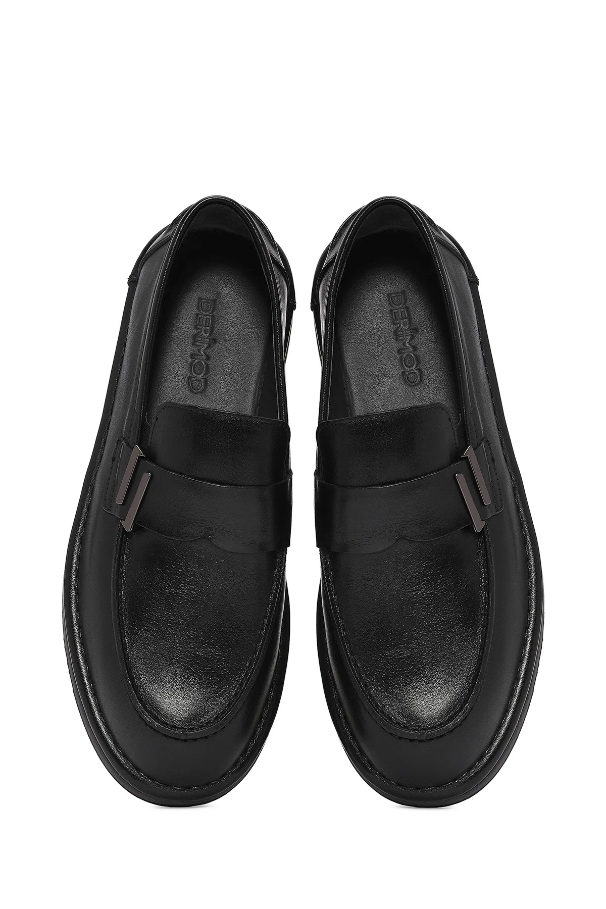 Erkek Siyah Deri Casual Loafer - Image 7