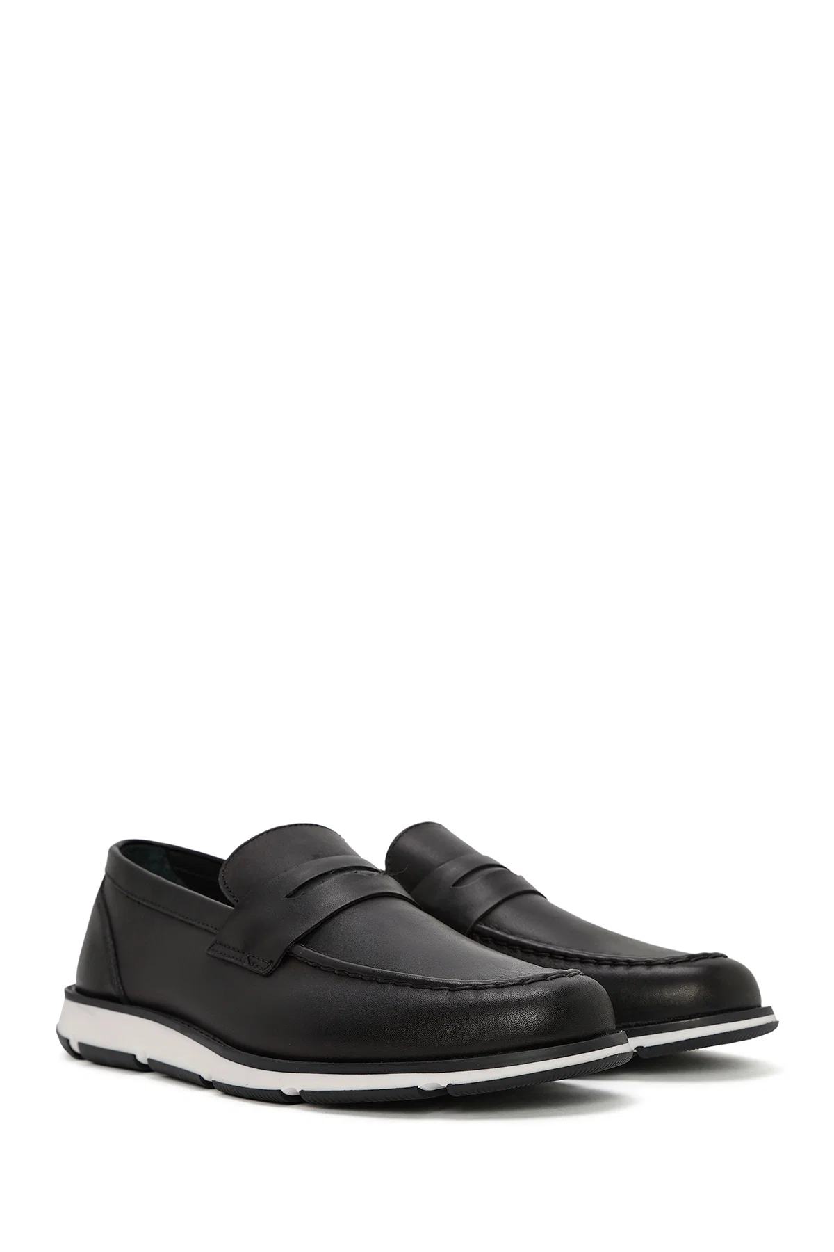 Erkek Siyah Deri Casual Loafer - Image 3