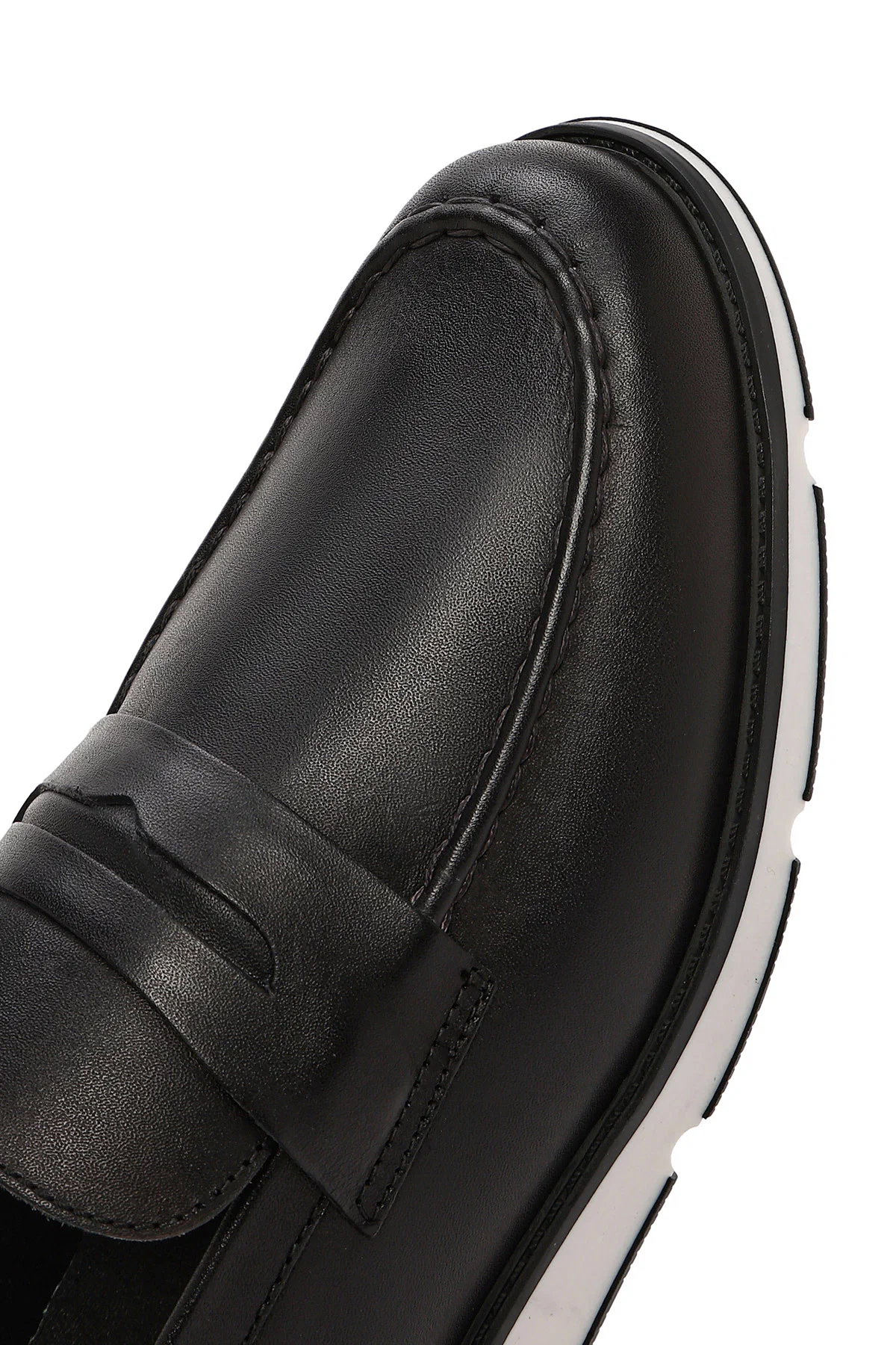 Erkek Siyah Deri Casual Loafer - Image 8