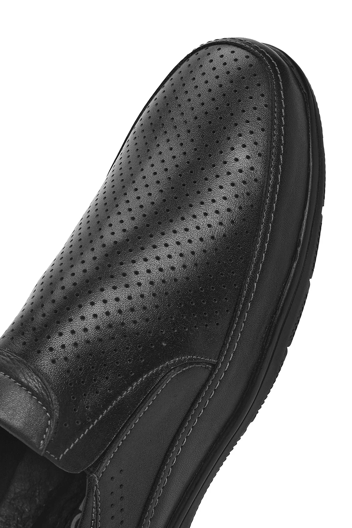 Erkek Siyah Deri Casual Loafer - Image 10