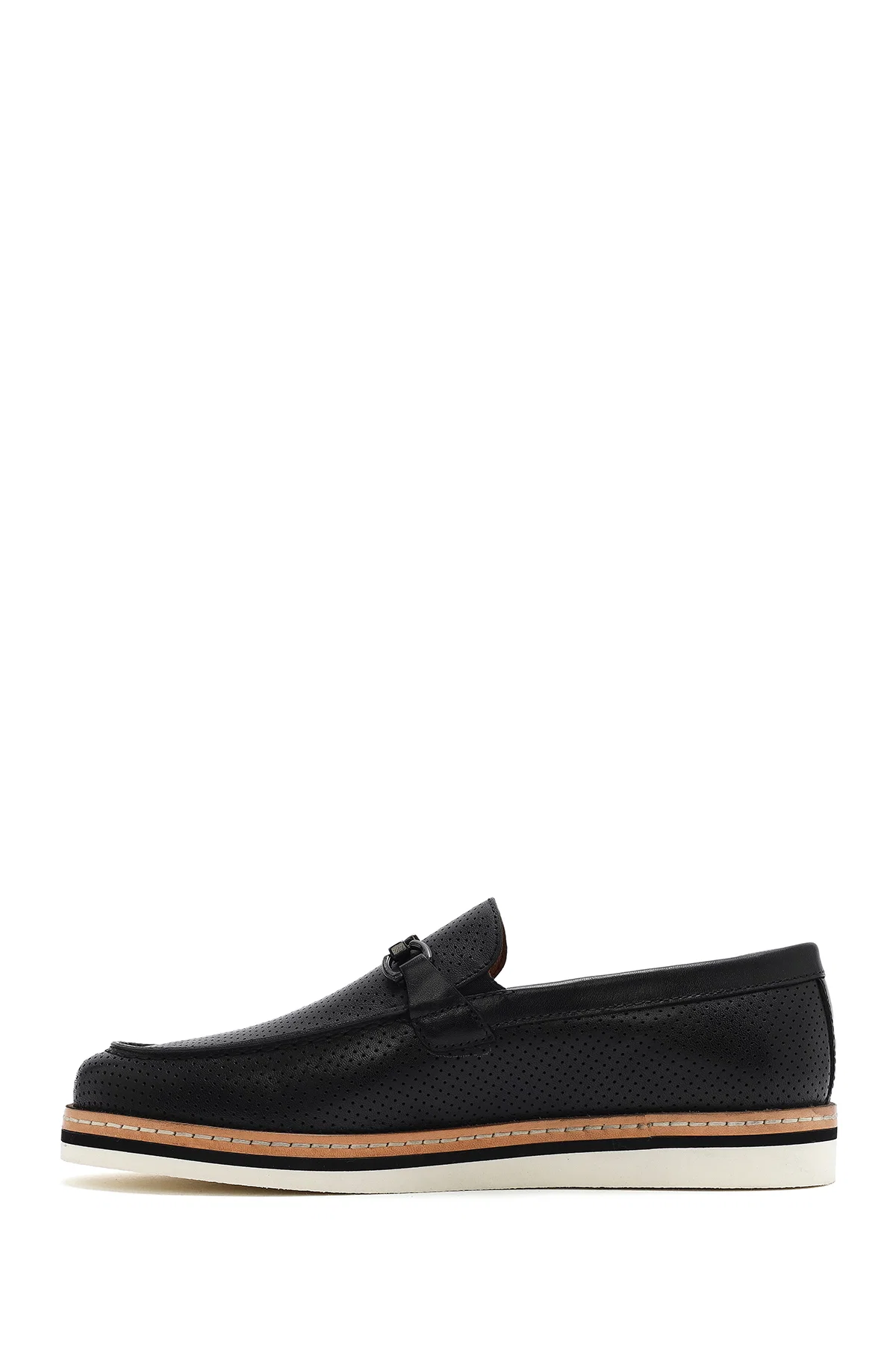Erkek Siyah Deri Casual Loafer - Image 2