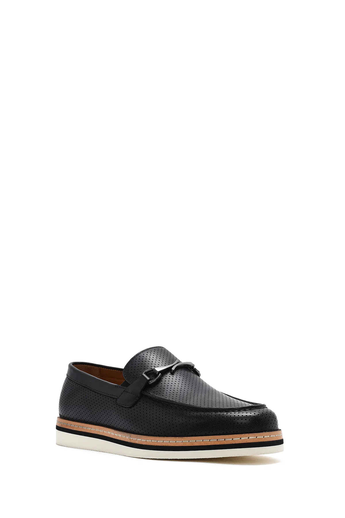 Erkek Siyah Deri Casual Loafer - Image 6