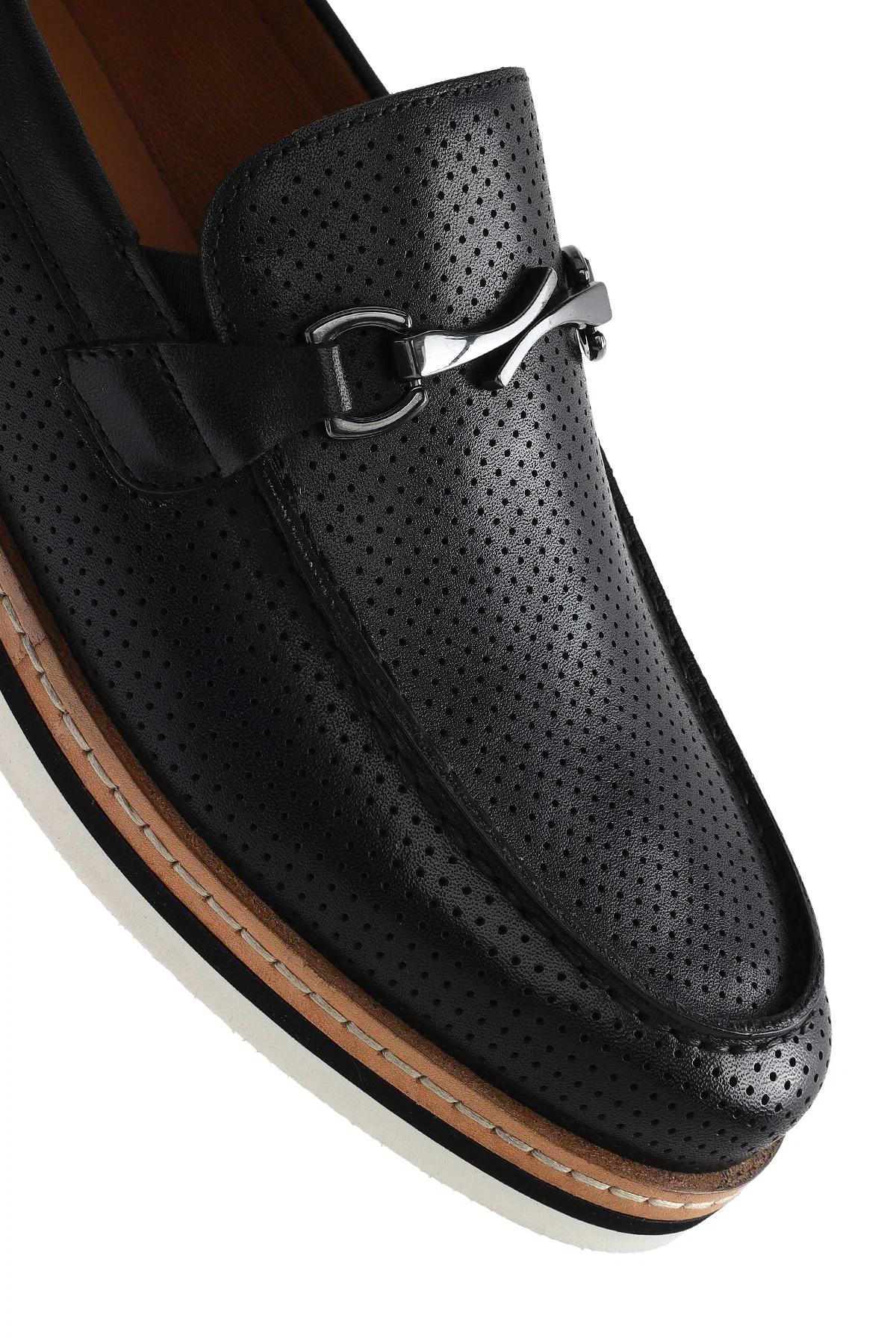 Erkek Siyah Deri Casual Loafer - Image 9