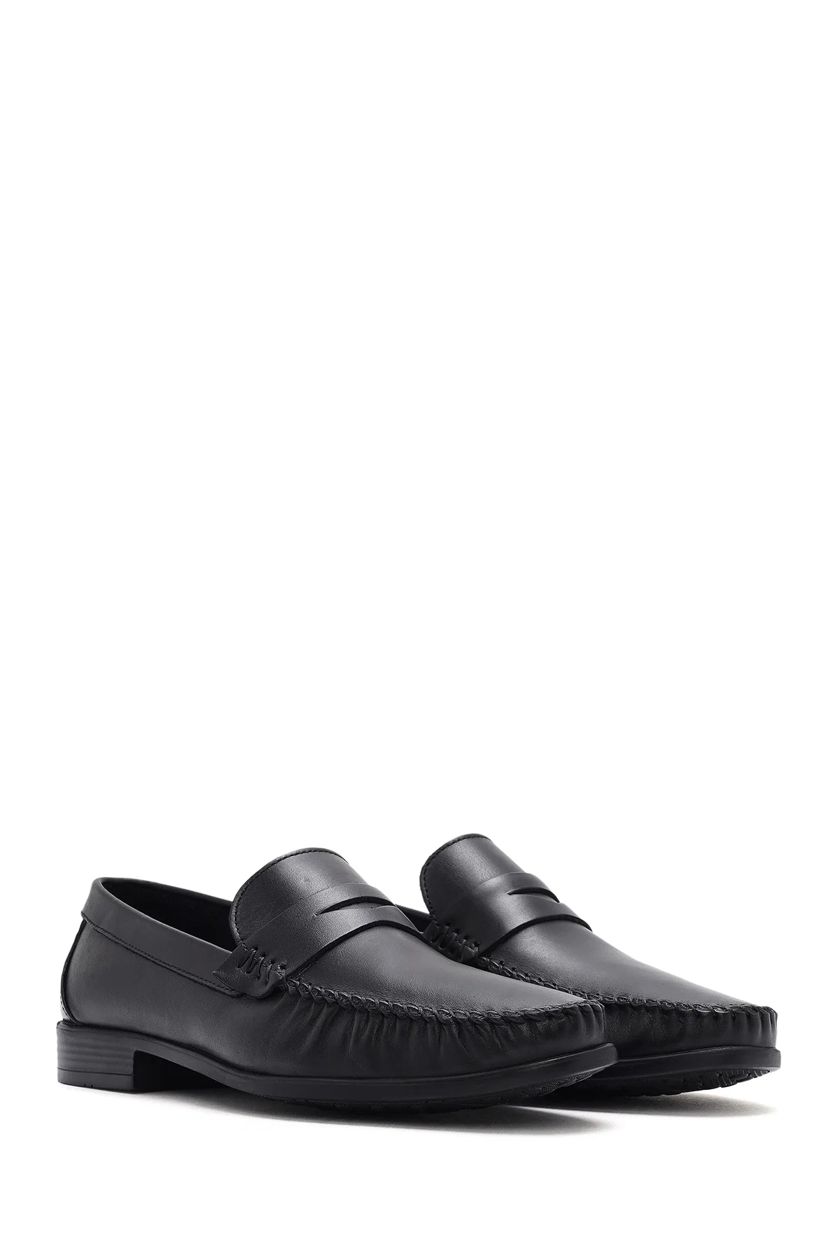 Erkek Siyah Deri Casual Loafer - Image 3