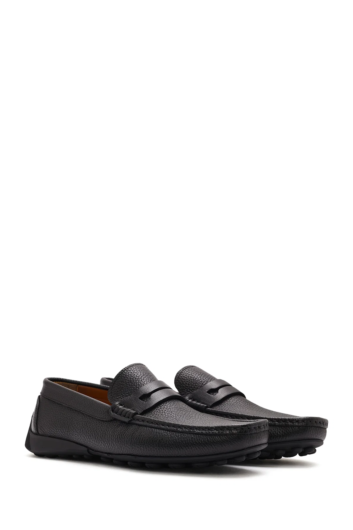 Erkek Siyah Deri Casual Loafer - Image 3
