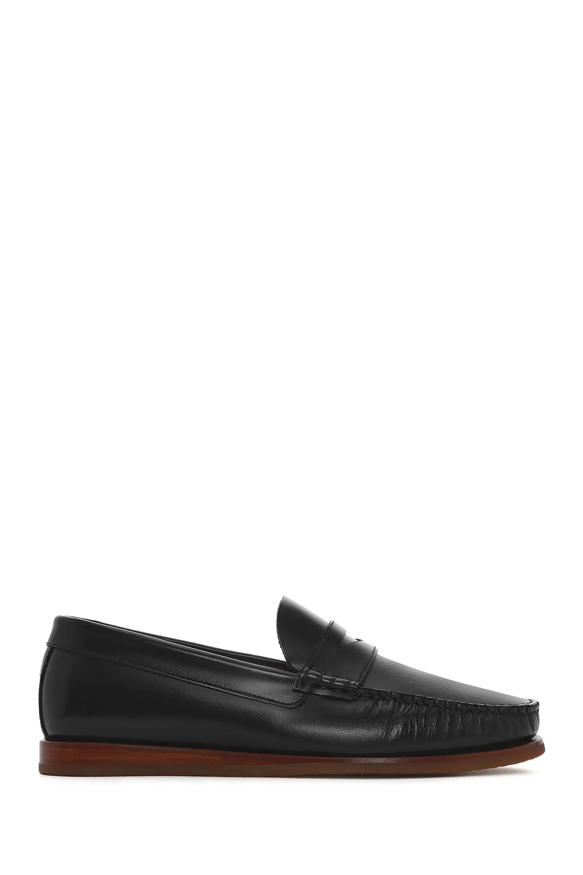 Erkek Siyah Deri Casual Loafer - Image 2