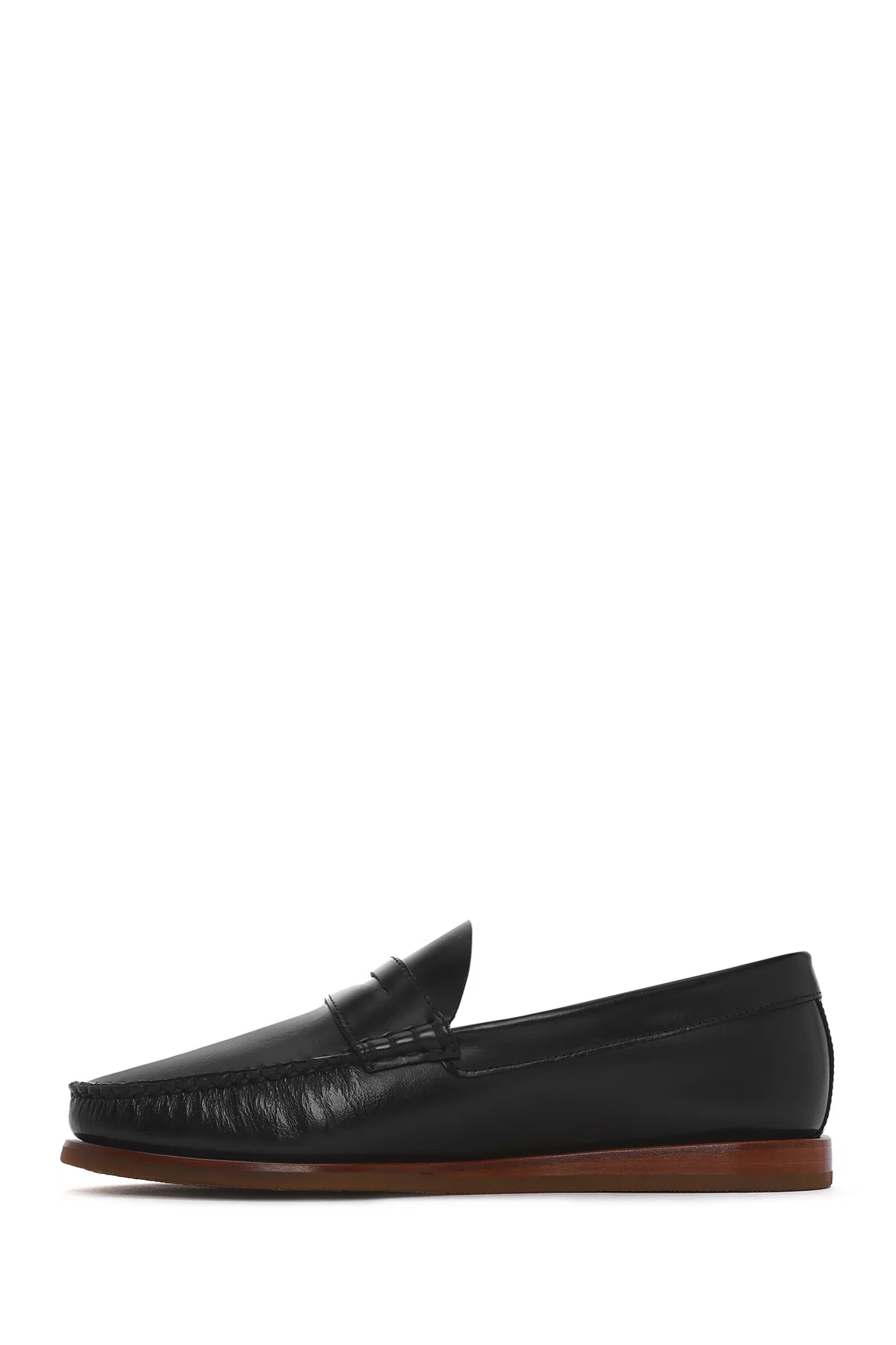 Erkek Siyah Deri Casual Loafer - Image 4