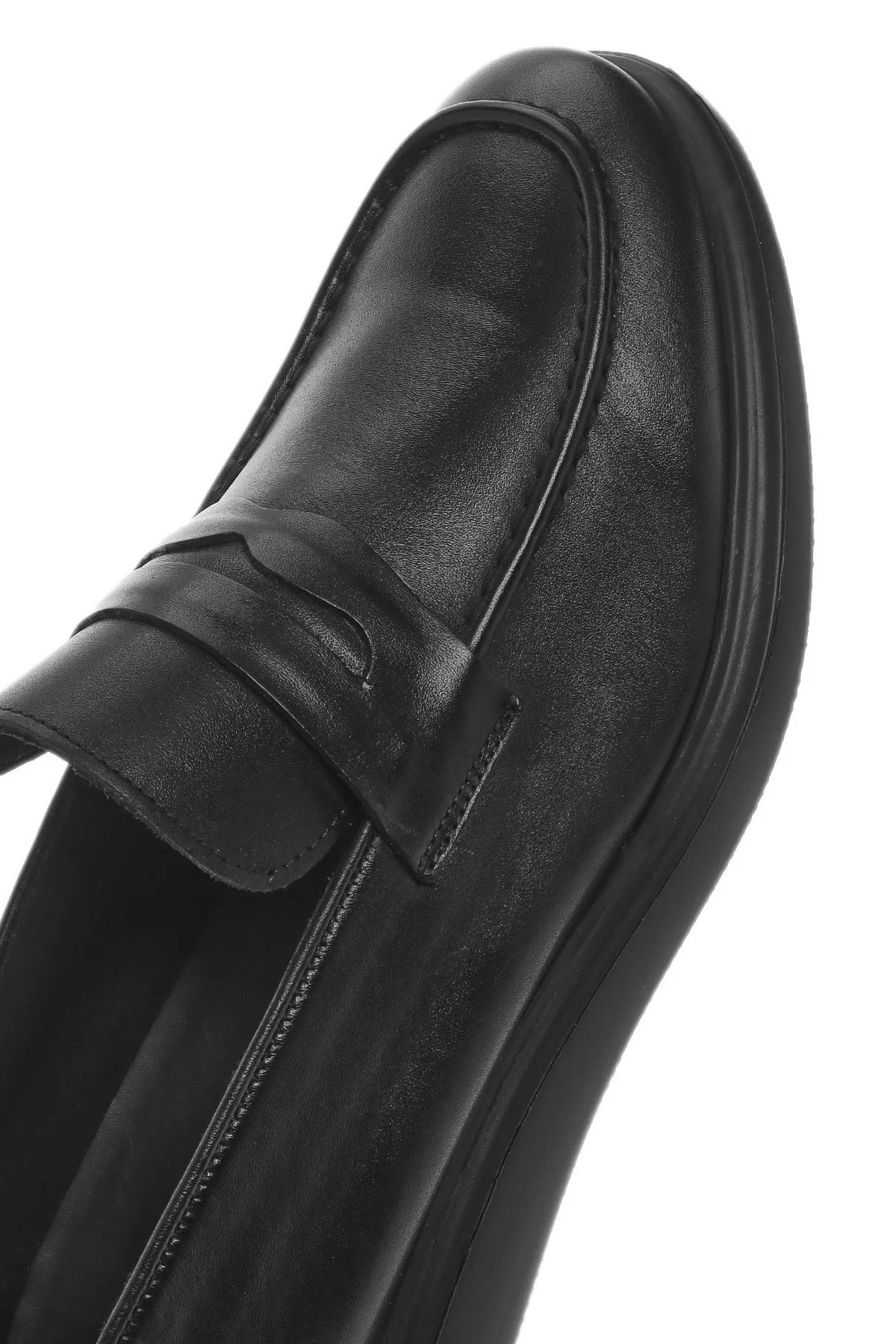 Erkek Siyah Deri Casual Loafer - Image 10