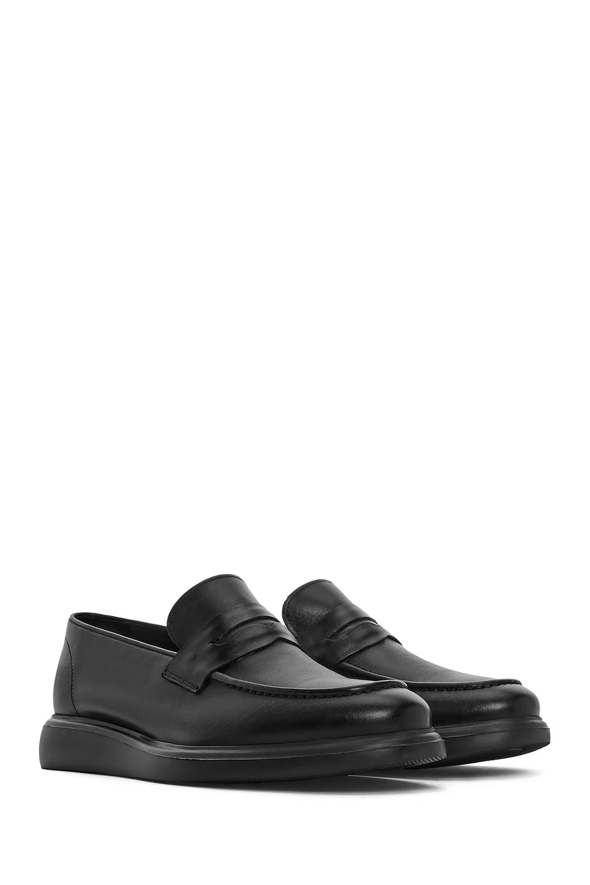 Erkek Siyah Deri Casual Loafer - Image 3