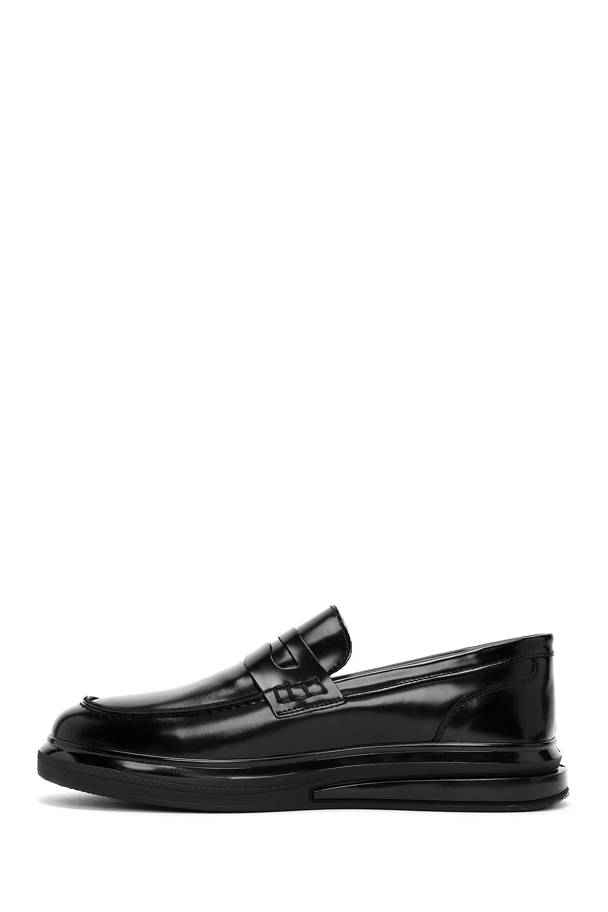 Erkek Siyah Deri Casual Loafer - Image 2