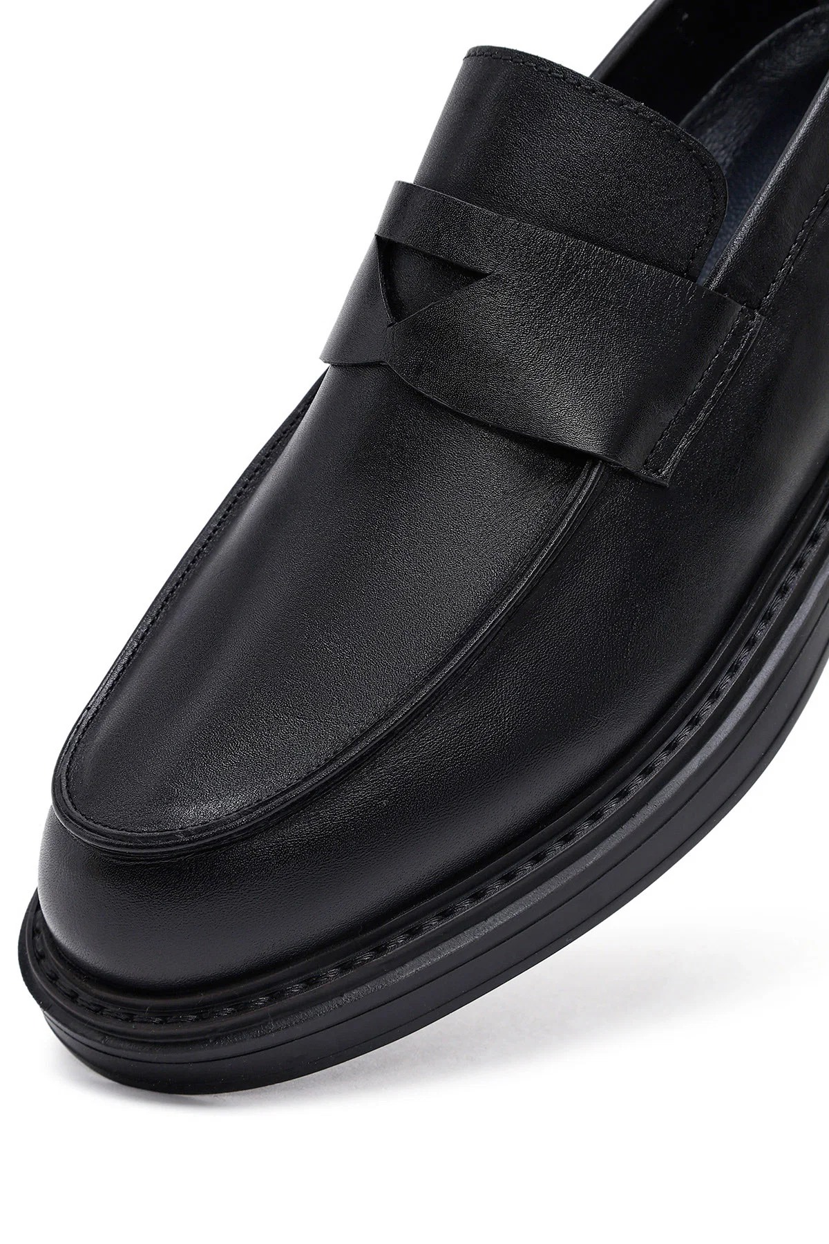 Erkek Siyah Deri Casual Loafer - Image 9