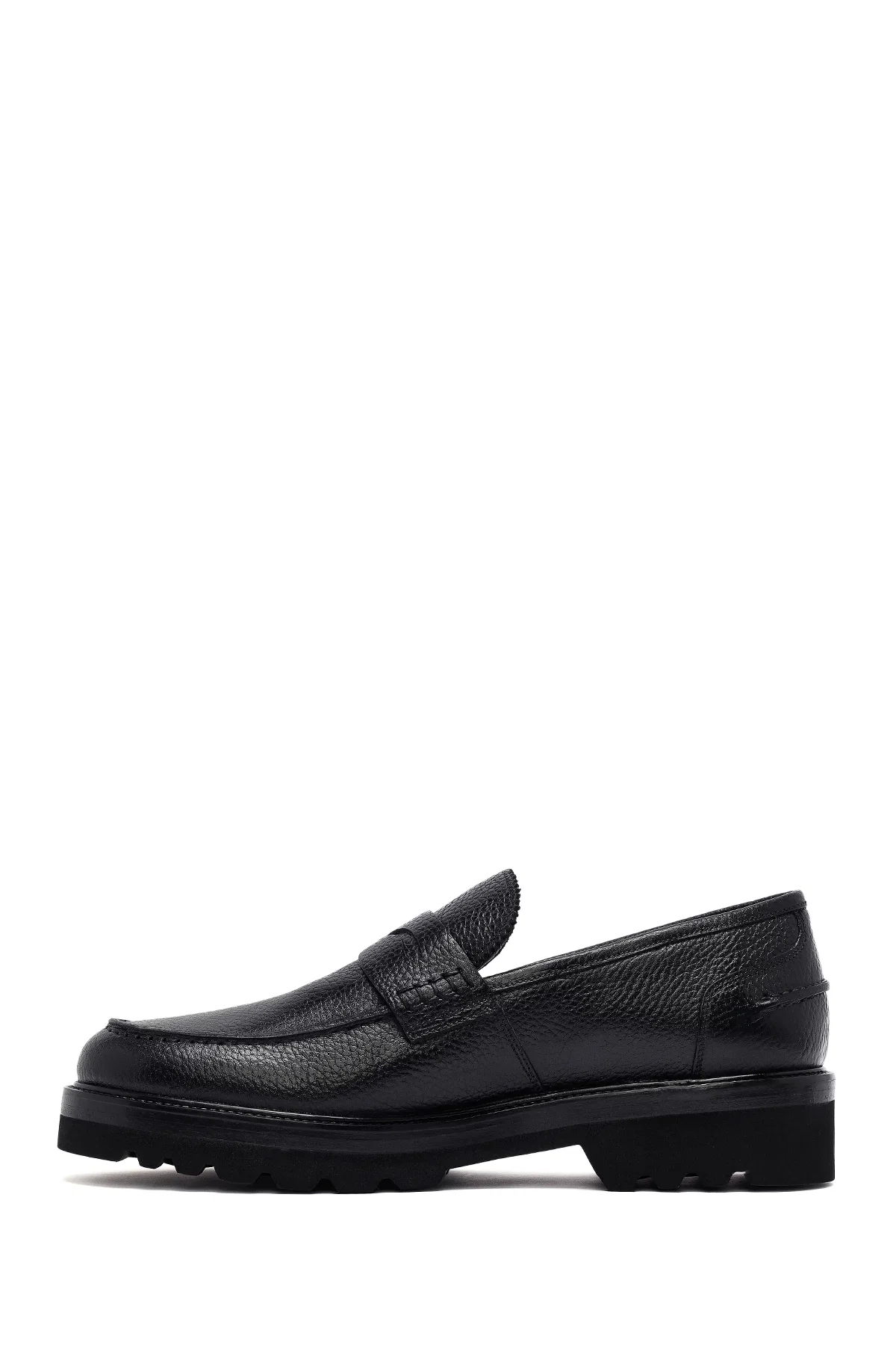 Erkek Siyah Deri Casual Loafer - Image 2