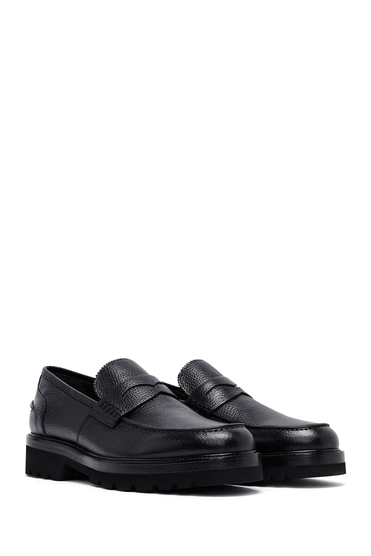 Erkek Siyah Deri Casual Loafer - Image 3
