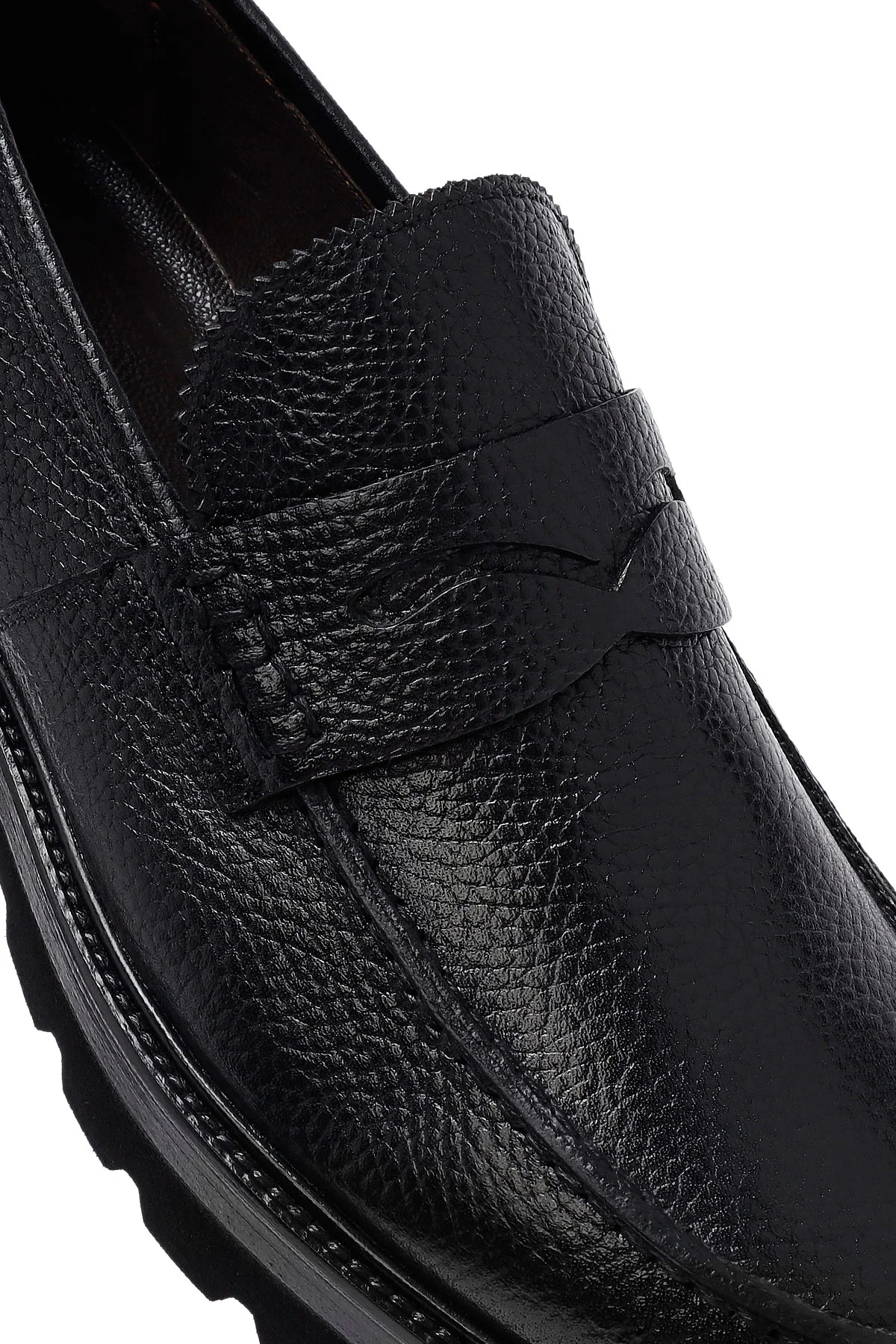Erkek Siyah Deri Casual Loafer - Image 8