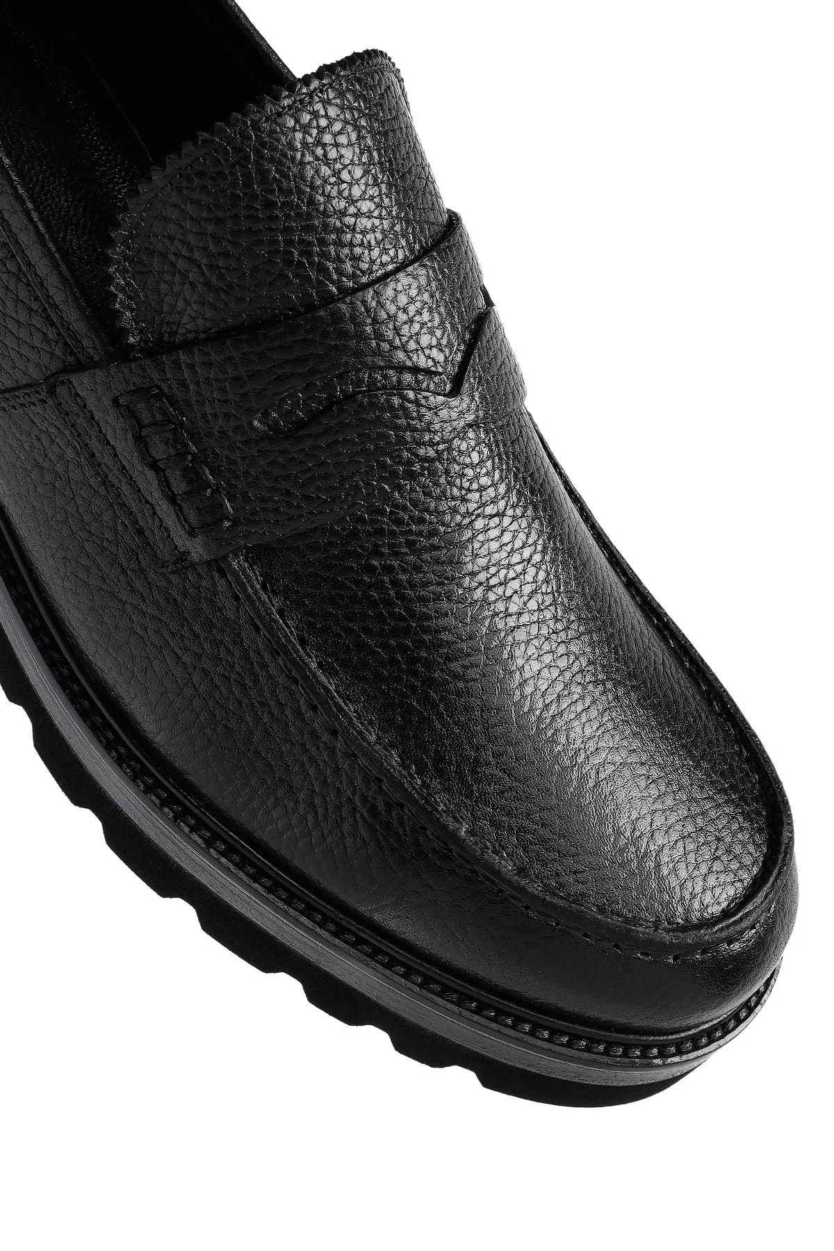 Erkek Siyah Deri Casual Loafer - Image 9