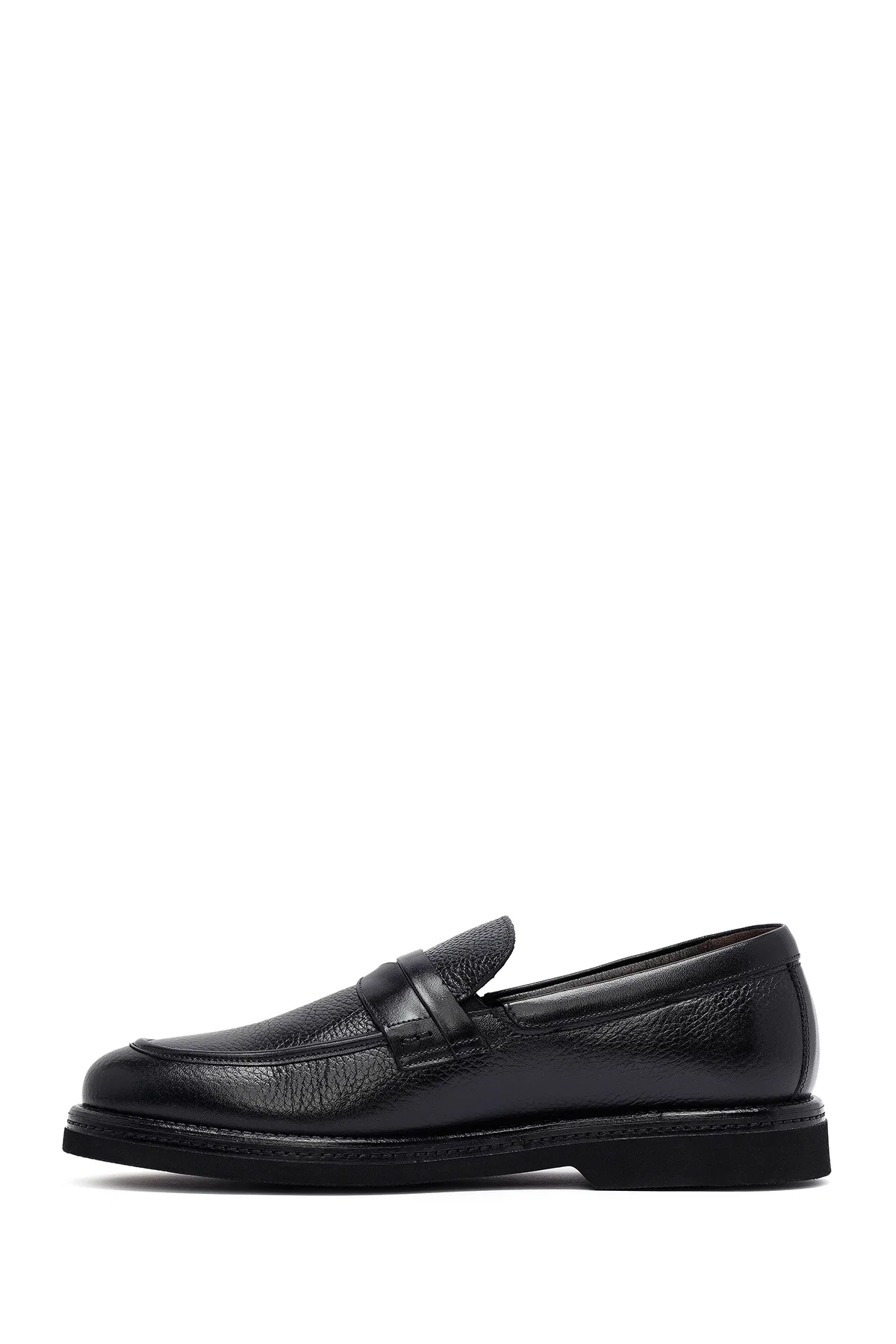 Erkek Siyah Deri Casual Loafer - Image 2