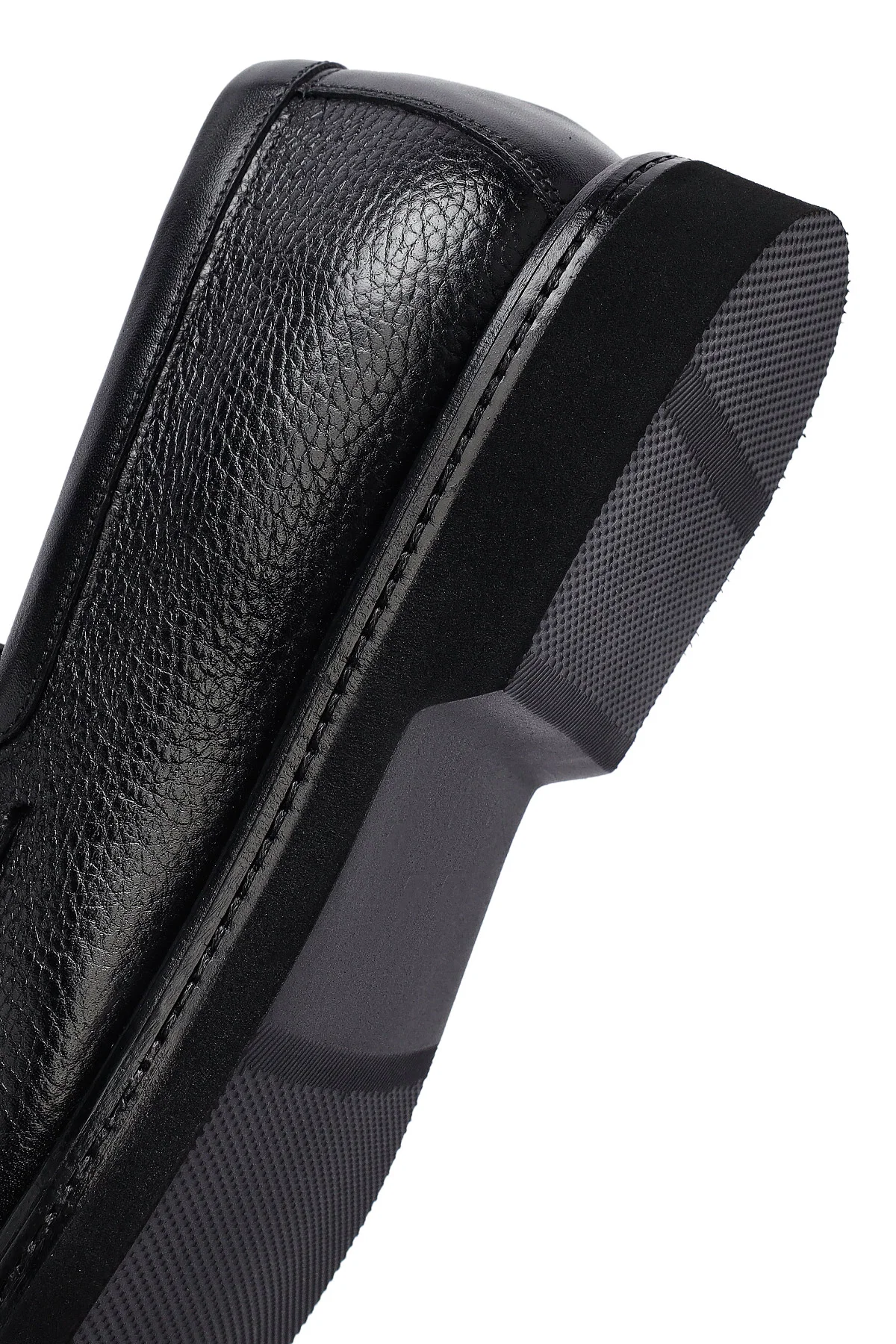 Erkek Siyah Deri Casual Loafer - Image 8