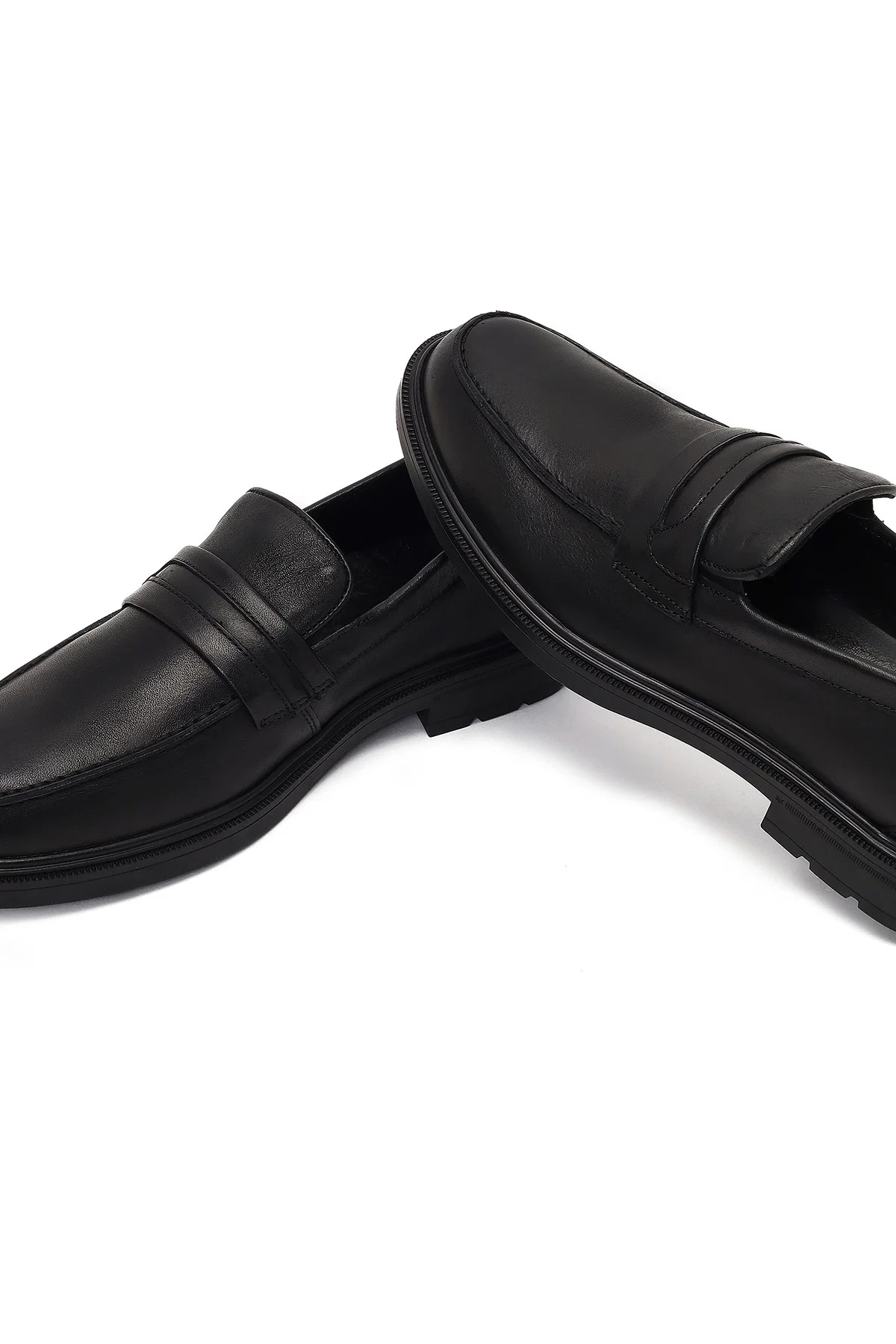 Erkek Siyah Deri Casual Loafer - Image 10