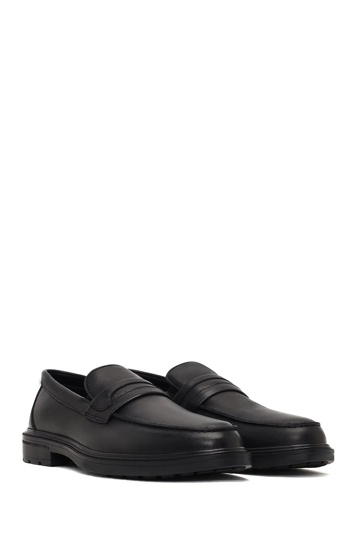 Erkek Siyah Deri Casual Loafer - Image 3
