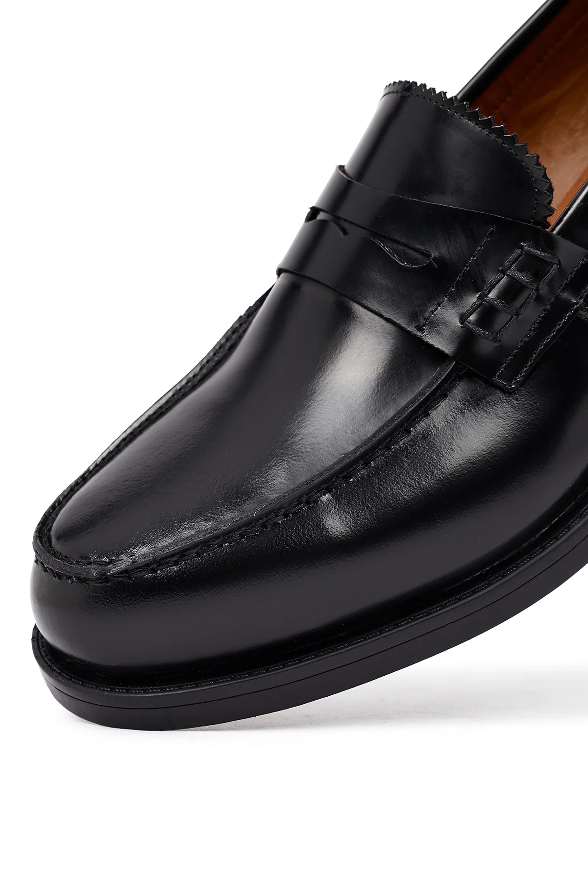 Erkek Siyah Deri Casual Loafer - Image 9