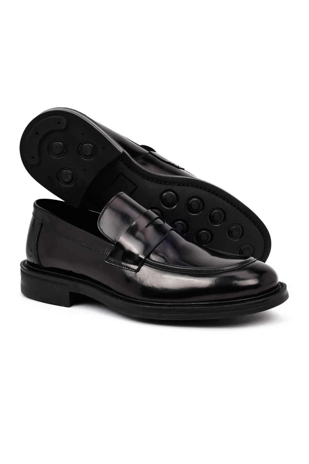Erkek Siyah Deri Casual Loafer - Image 9