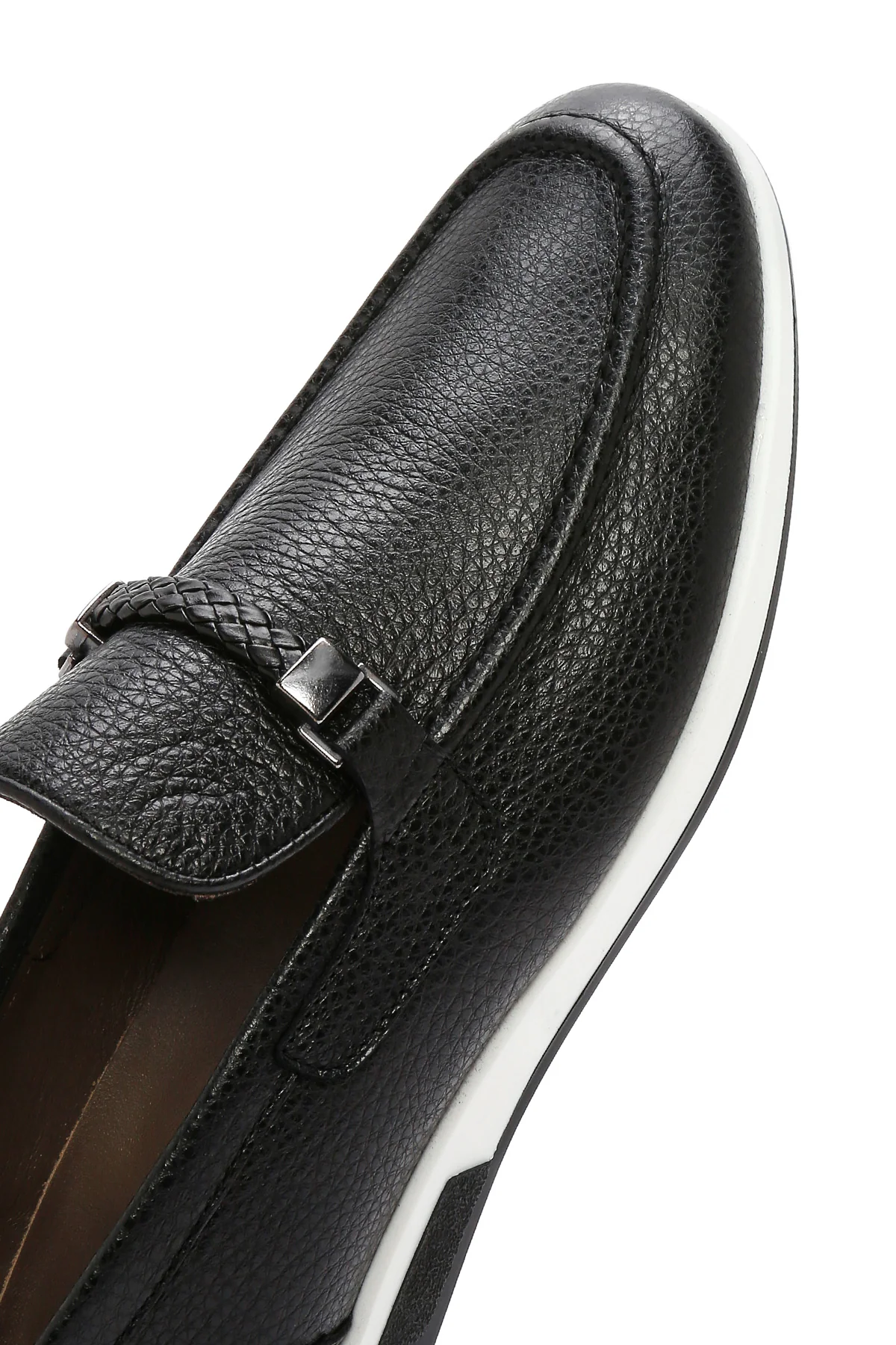 Erkek Siyah Deri Casual Loafer - Image 10