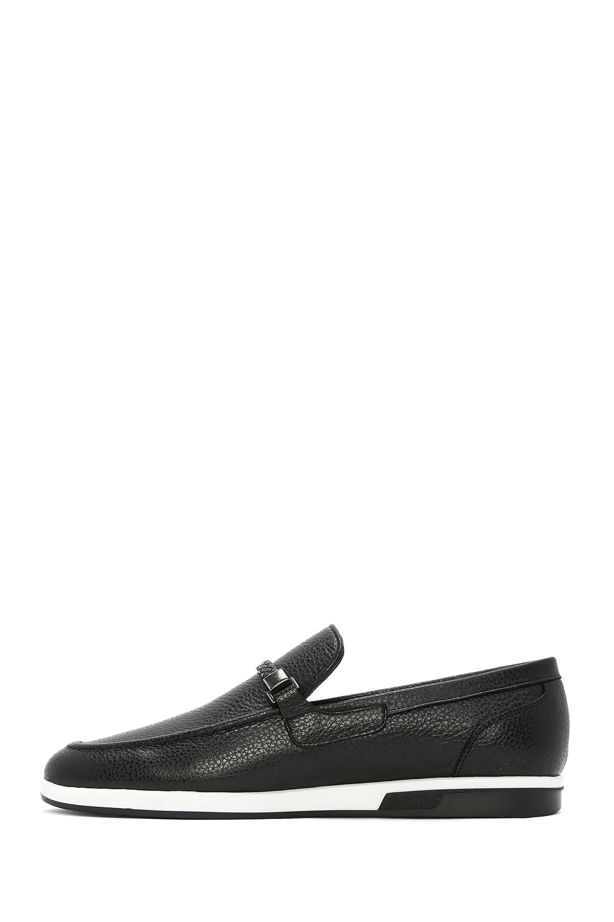 Erkek Siyah Deri Casual Loafer - Image 3