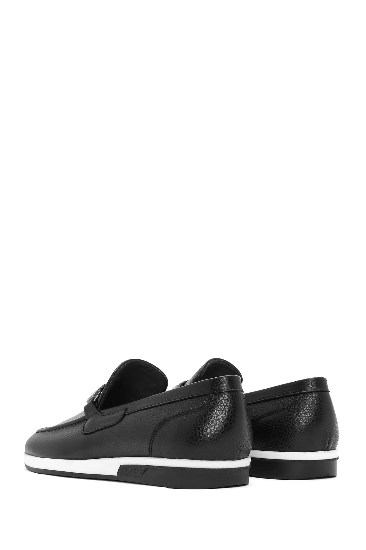 Erkek Siyah Deri Casual Loafer - Image 6