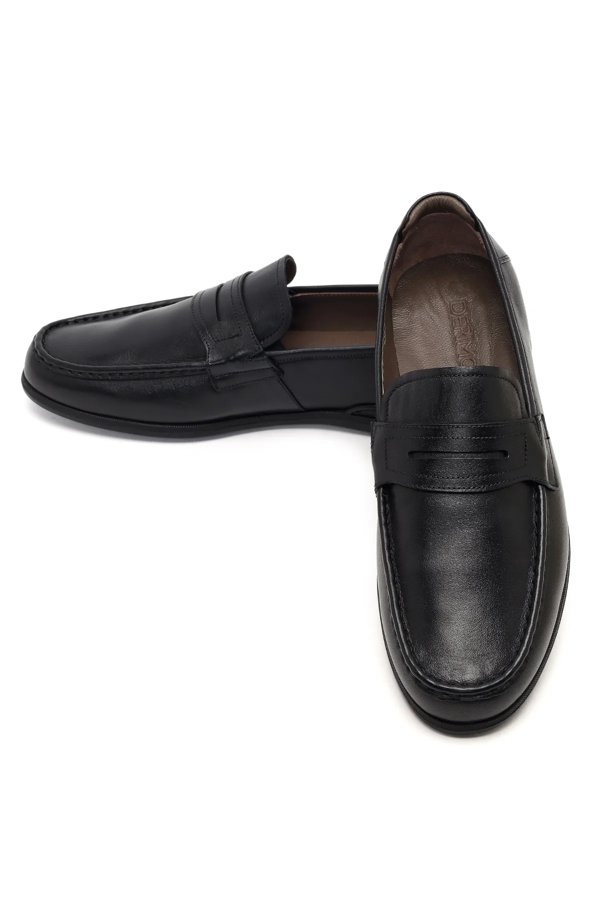 Erkek Siyah Deri Casual Loafer - Image 10