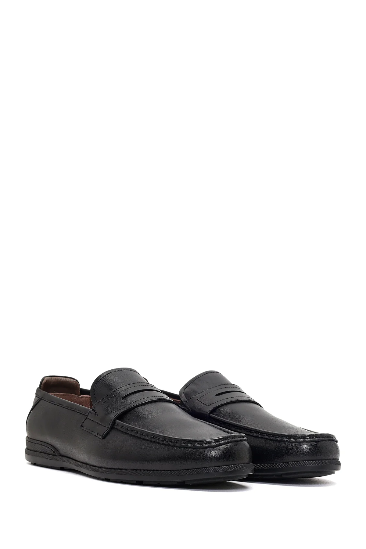 Erkek Siyah Deri Casual Loafer - Image 2