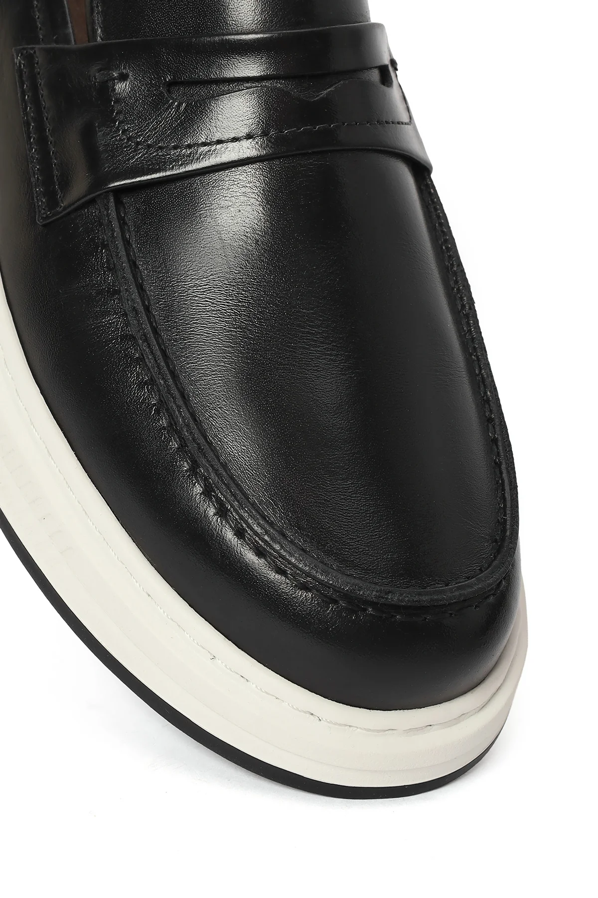 Erkek Siyah Deri Casual Loafer - Image 9