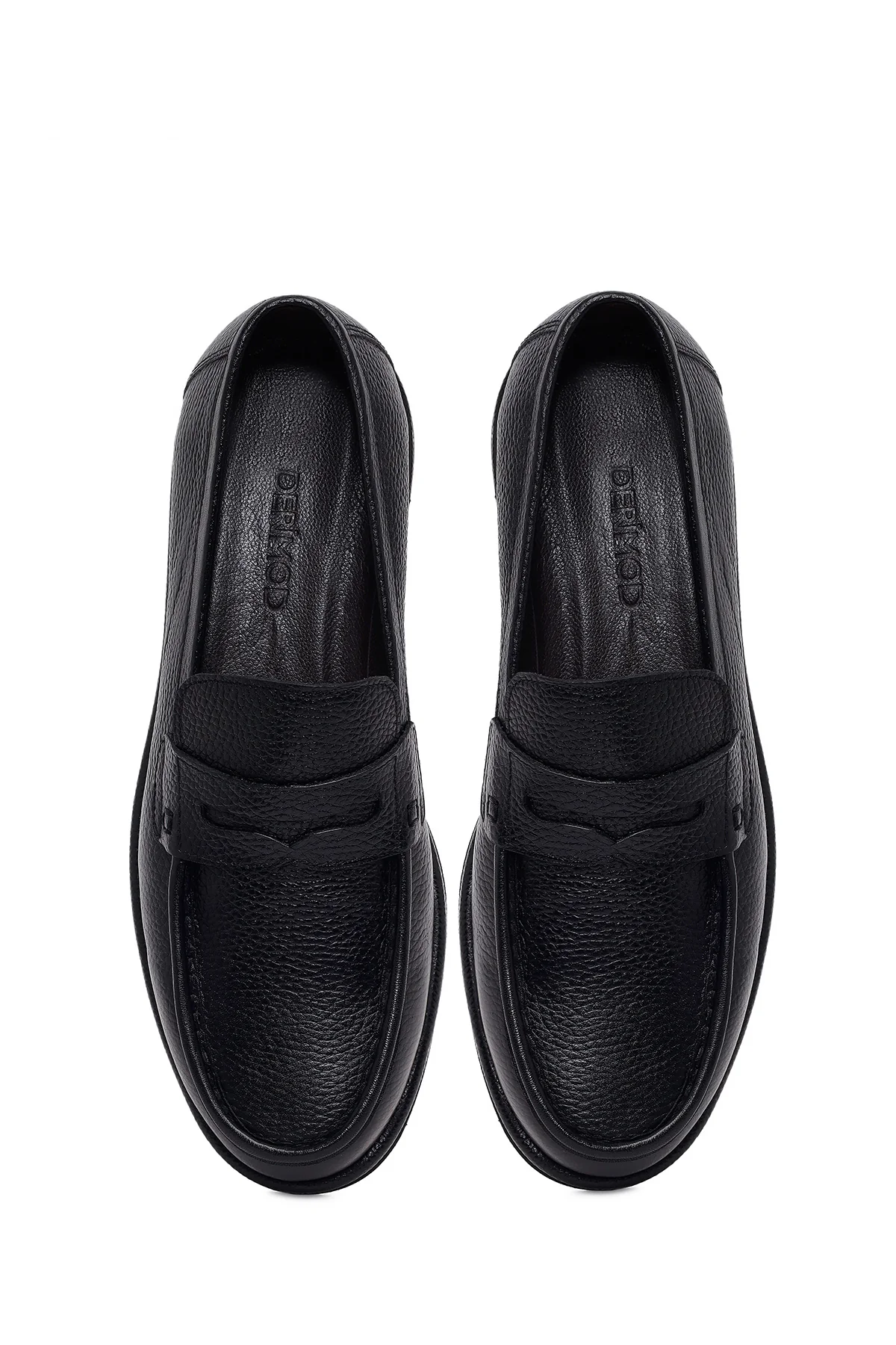 Erkek Siyah Deri Casual Loafer - Image 4