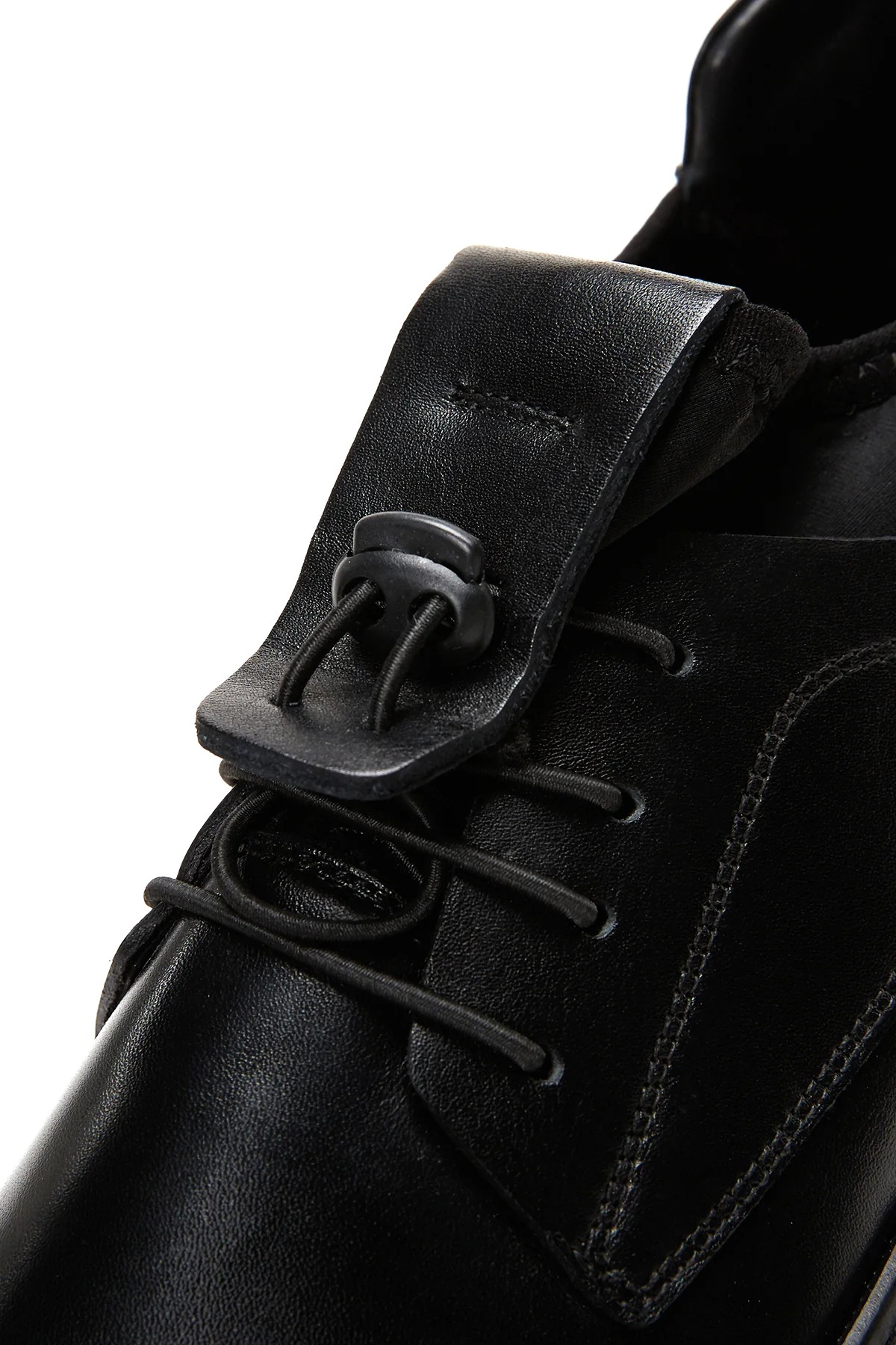 Erkek Siyah Deri Casual Sneaker - Image 8